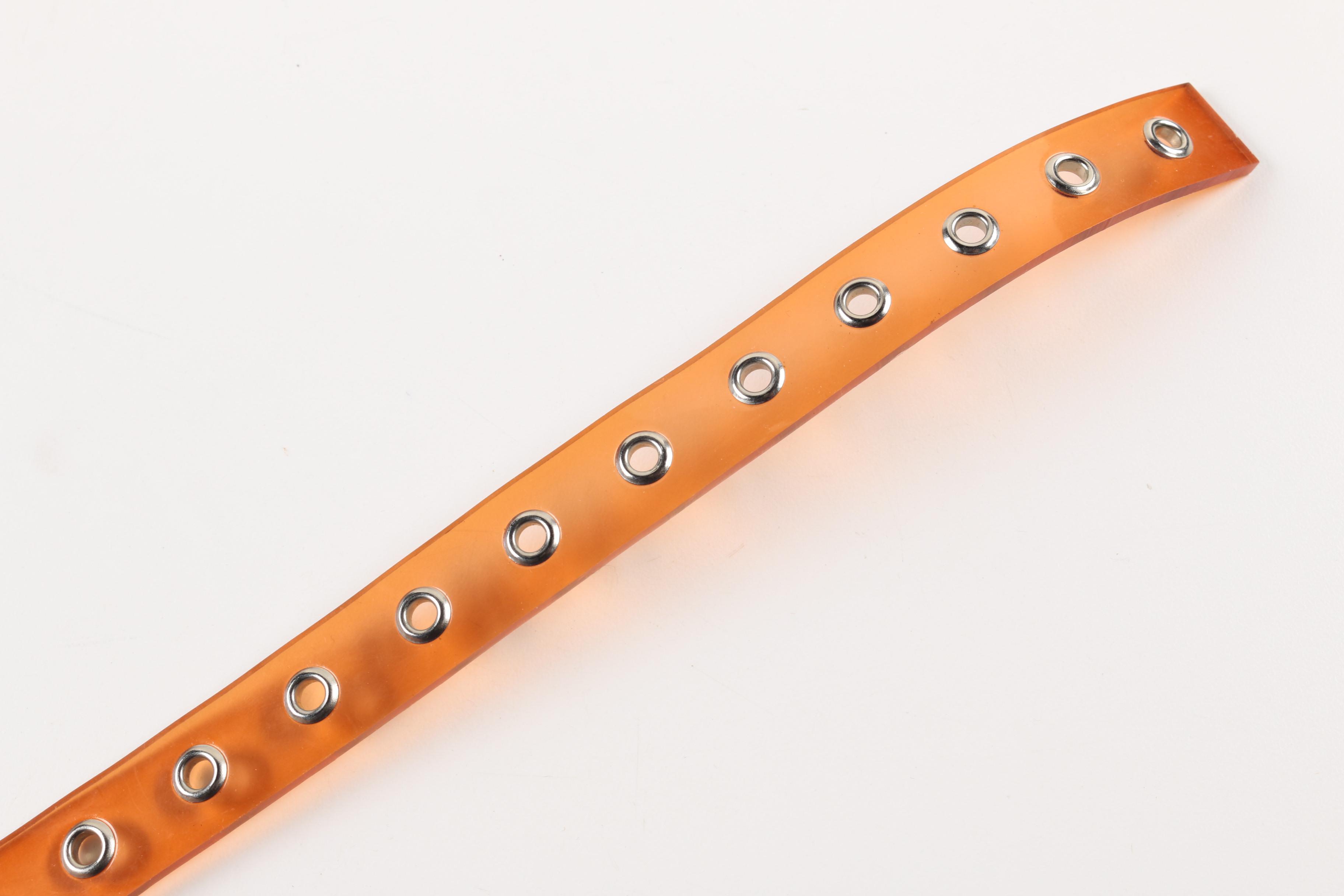 Chanel Orange Plastic Belt