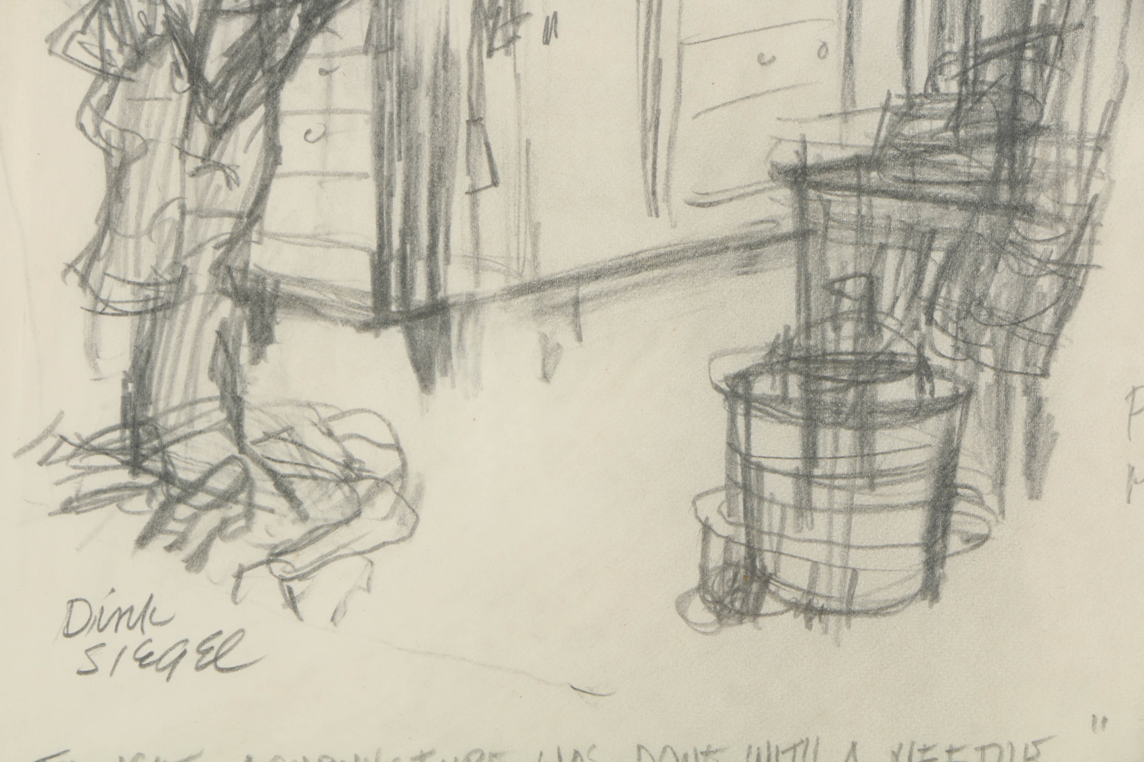 Dink Siegel Graphite Cartoon on Paper "I Thought Acupuncture..."