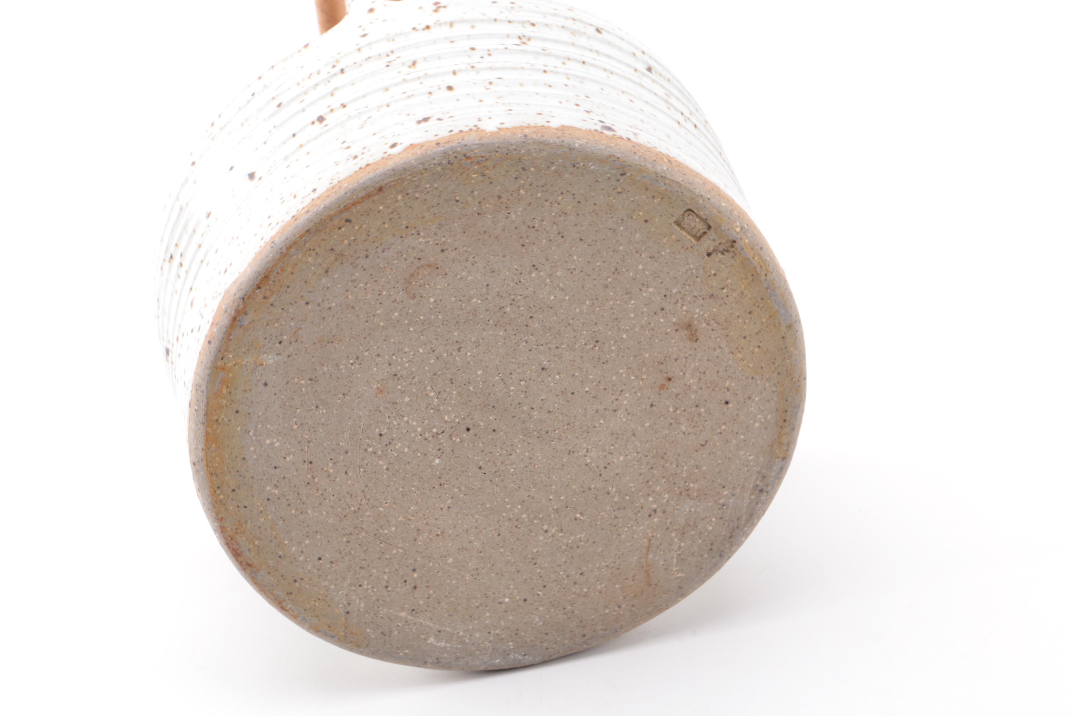 Studio Stoneware Vessel with Bamboo Handle