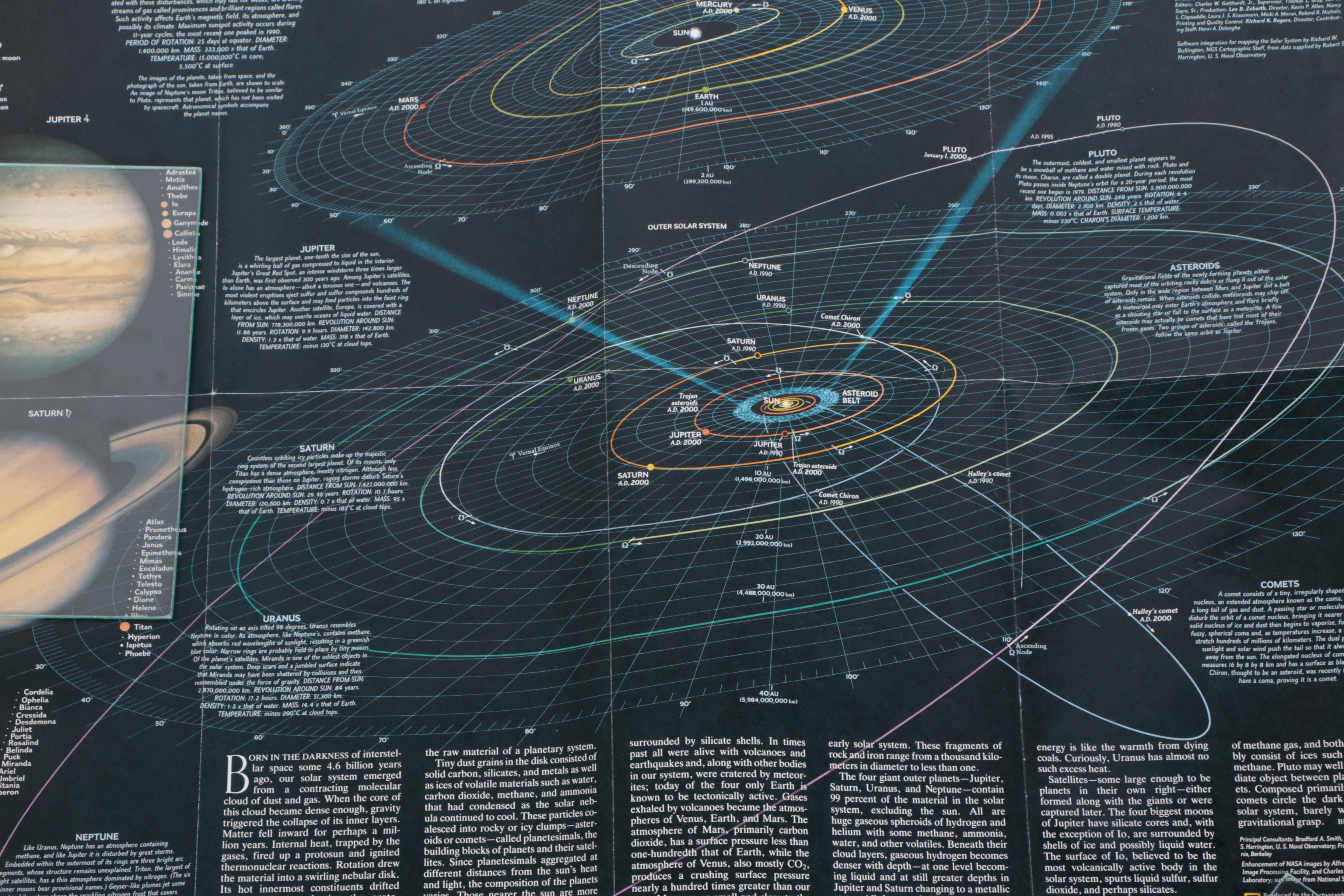 Vintage National Geographic Society Space Themed Maps and Prints