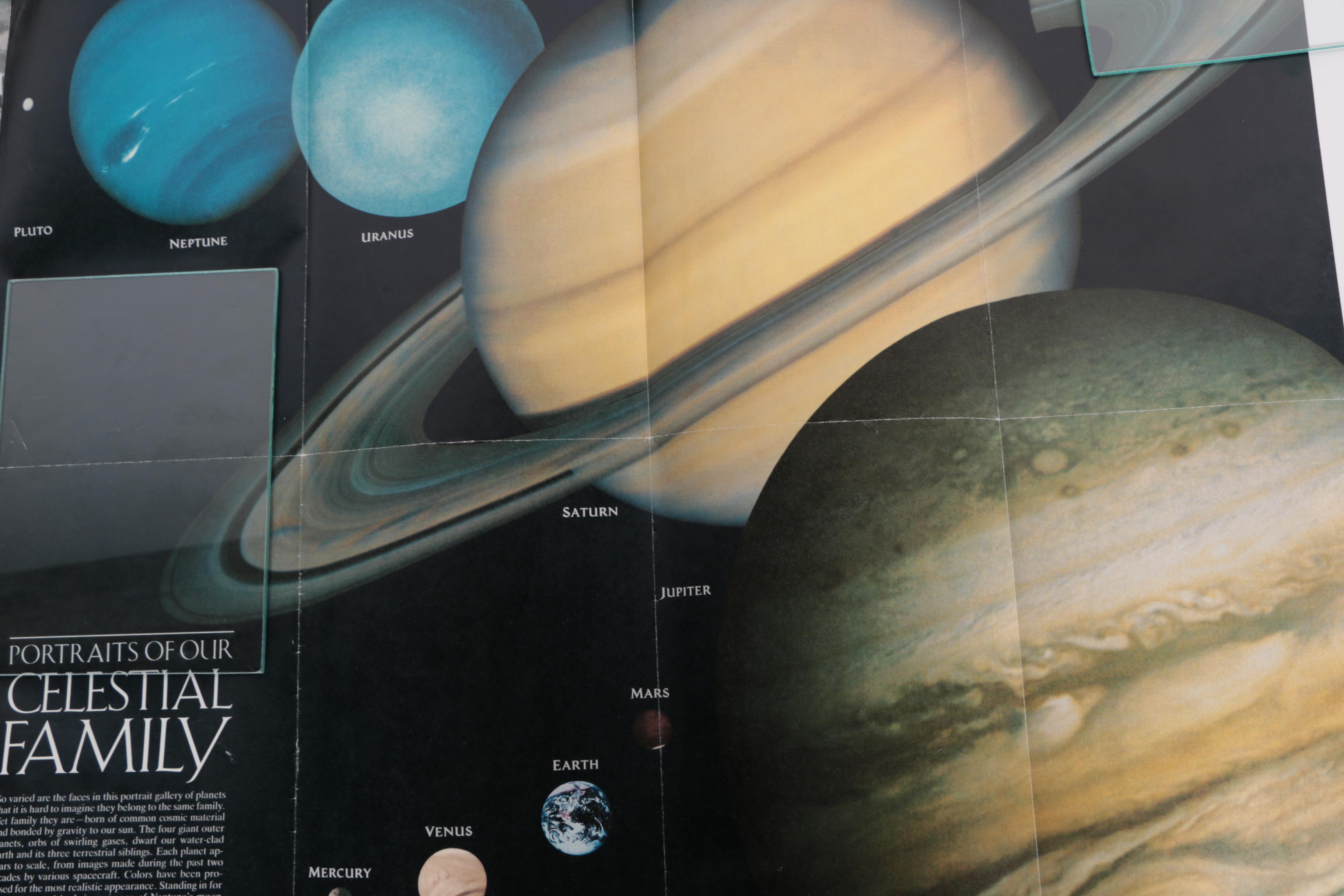 Vintage National Geographic Society Space Themed Maps and Prints