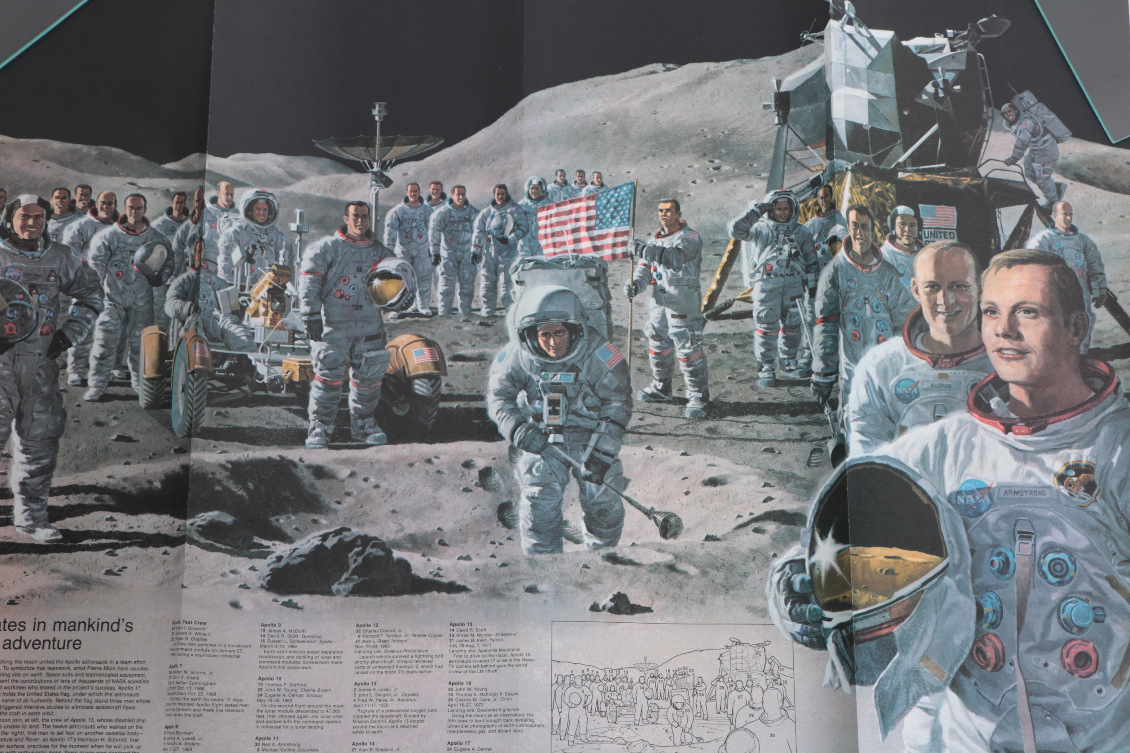 Vintage National Geographic Society Space Themed Maps and Prints