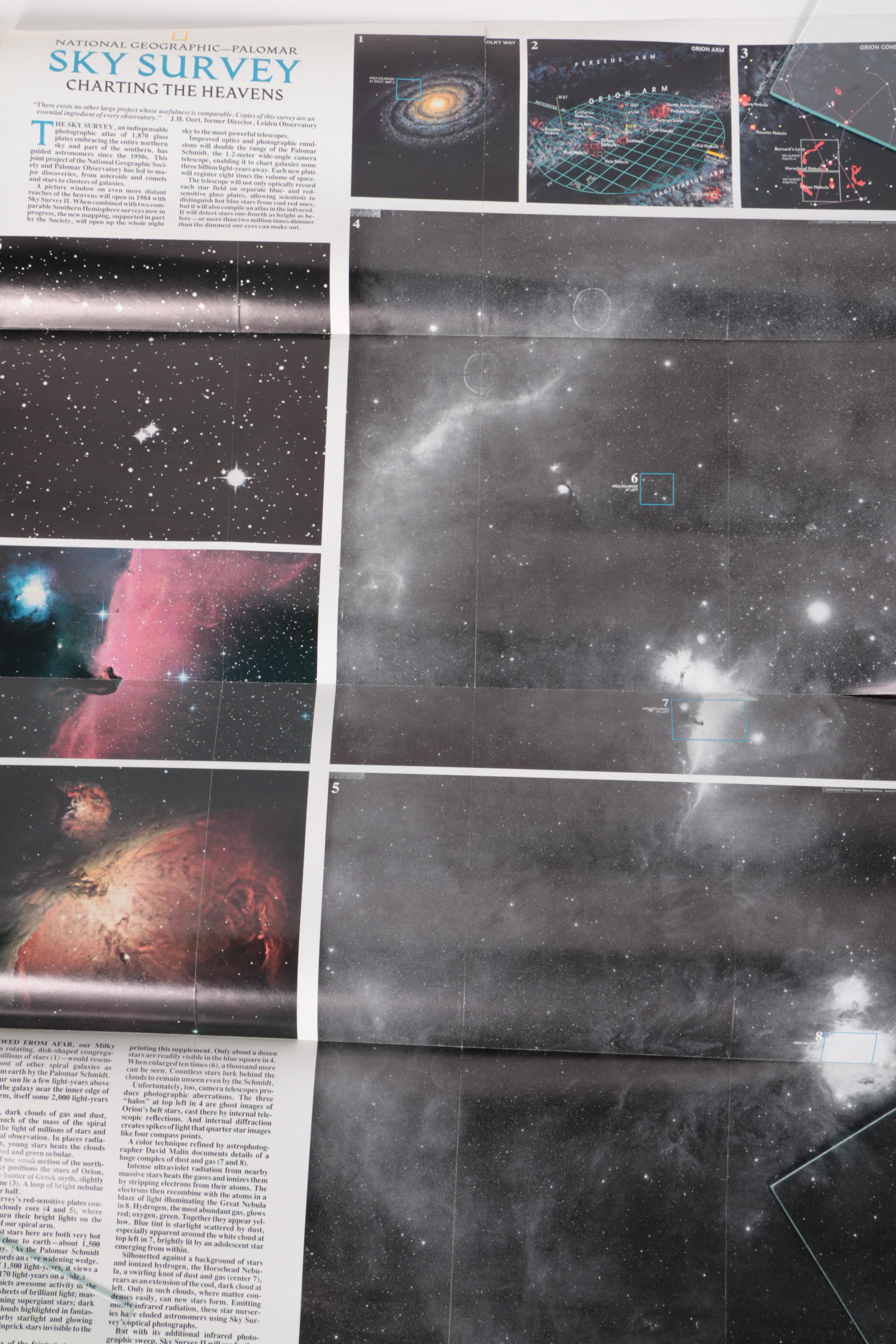 Vintage National Geographic Society Space Themed Maps and Prints