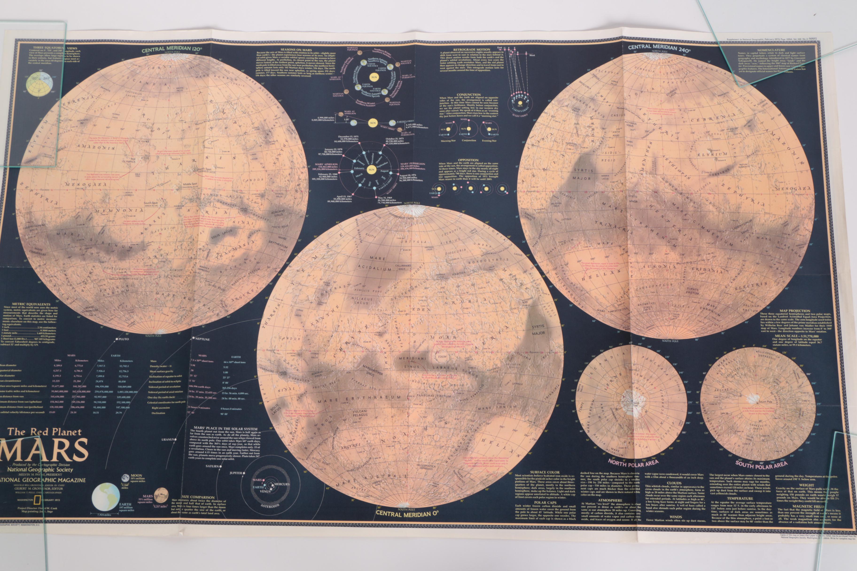 Vintage National Geographic Society Space Themed Maps and Prints