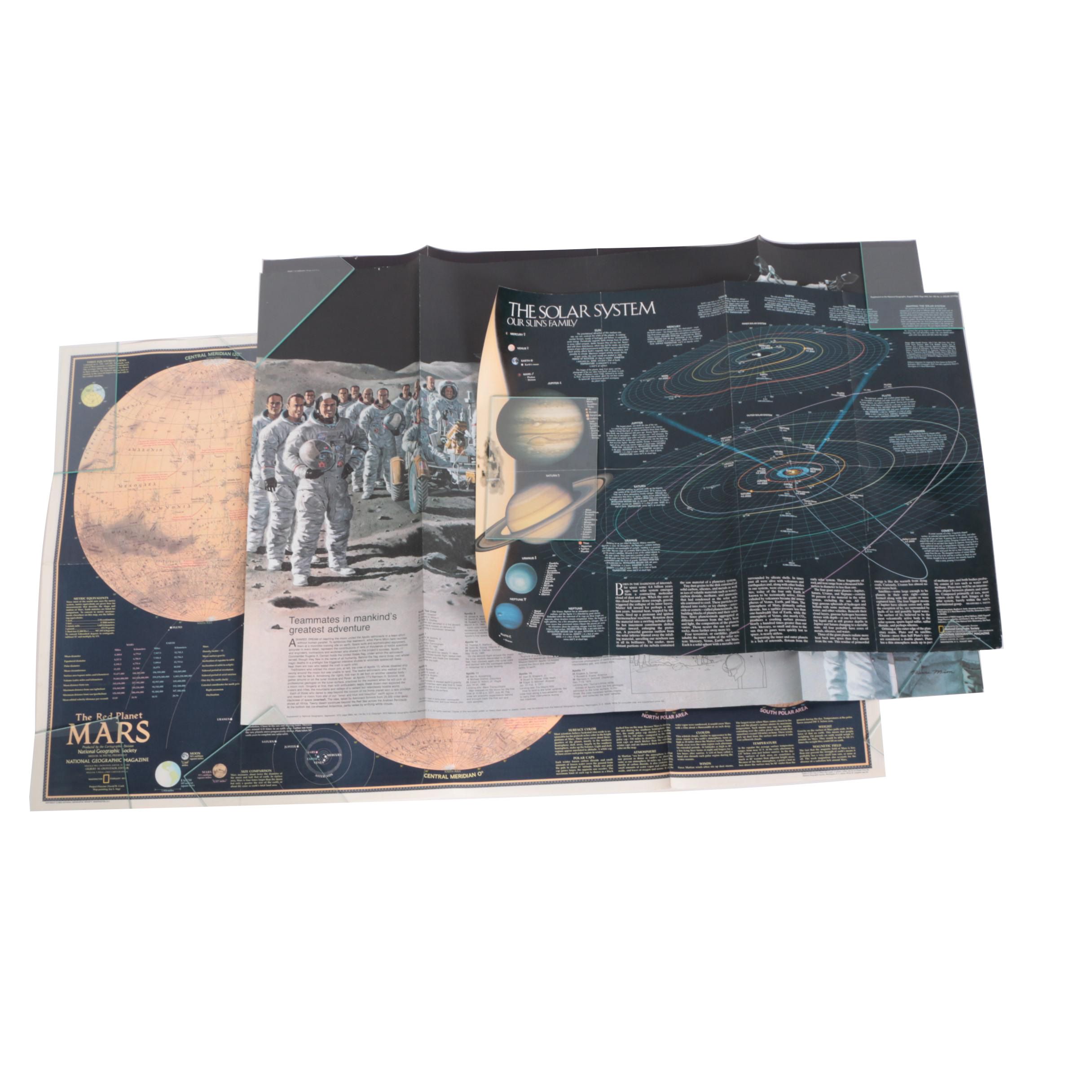 Vintage National Geographic Society Space Themed Maps and Prints