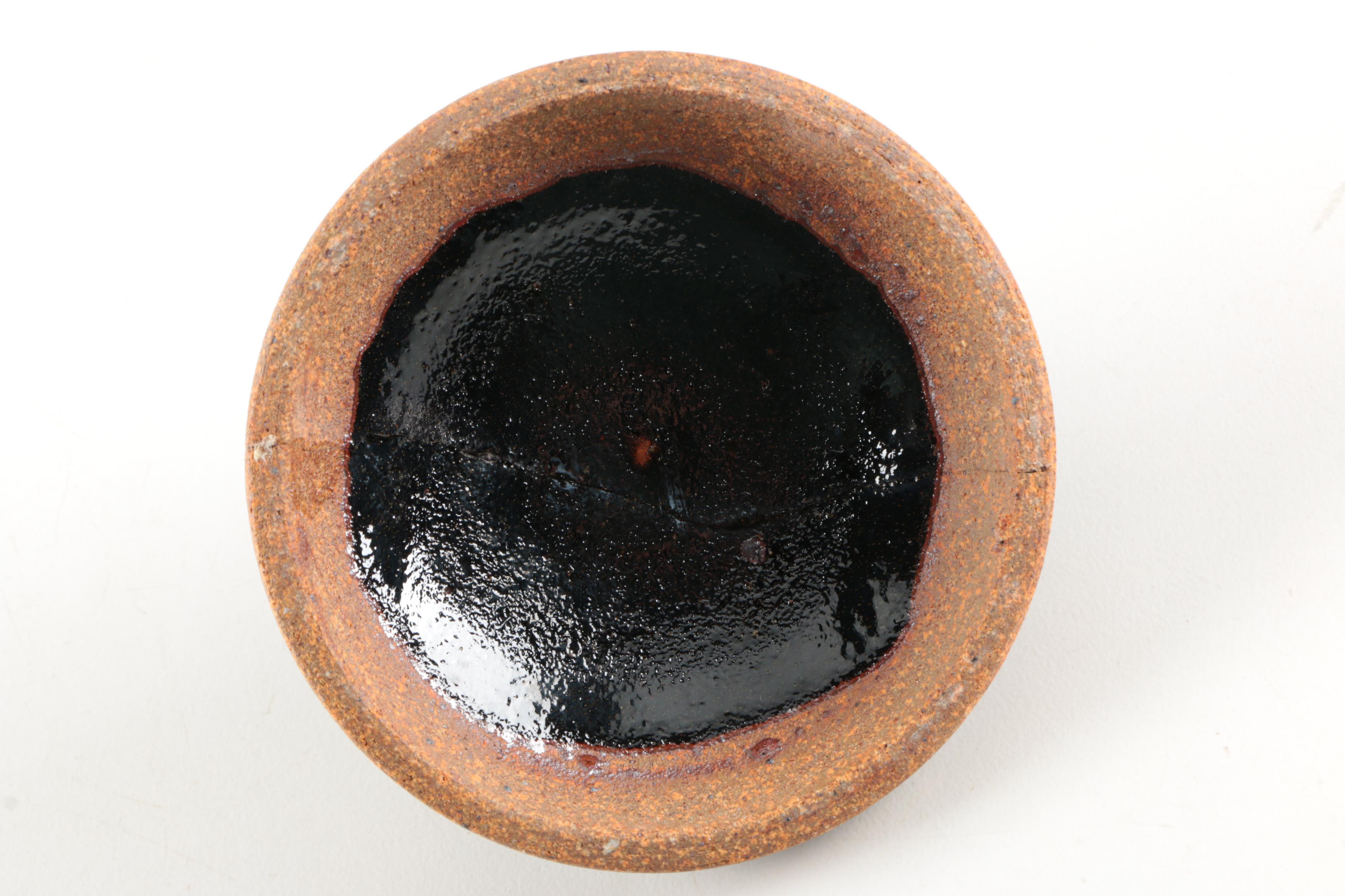 Stoneware Vase and Hand Thrown Stoneware Canister