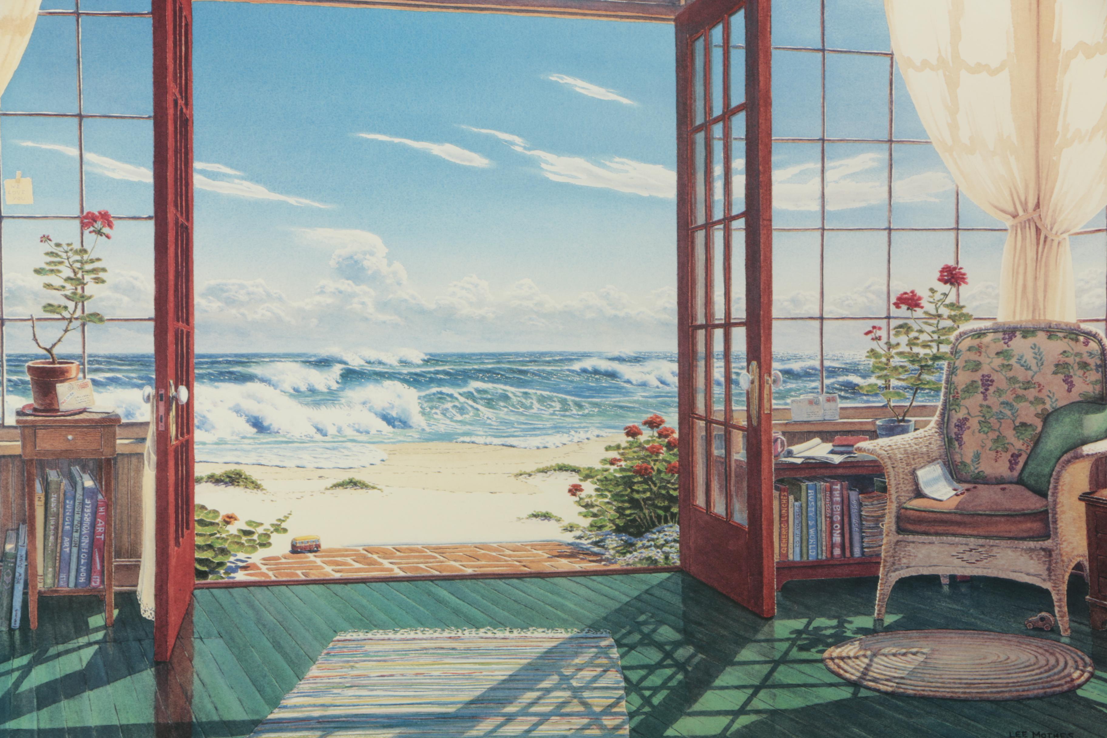 Lee Mothes Limited Edition Offset Lithograph "The Reading Porch"