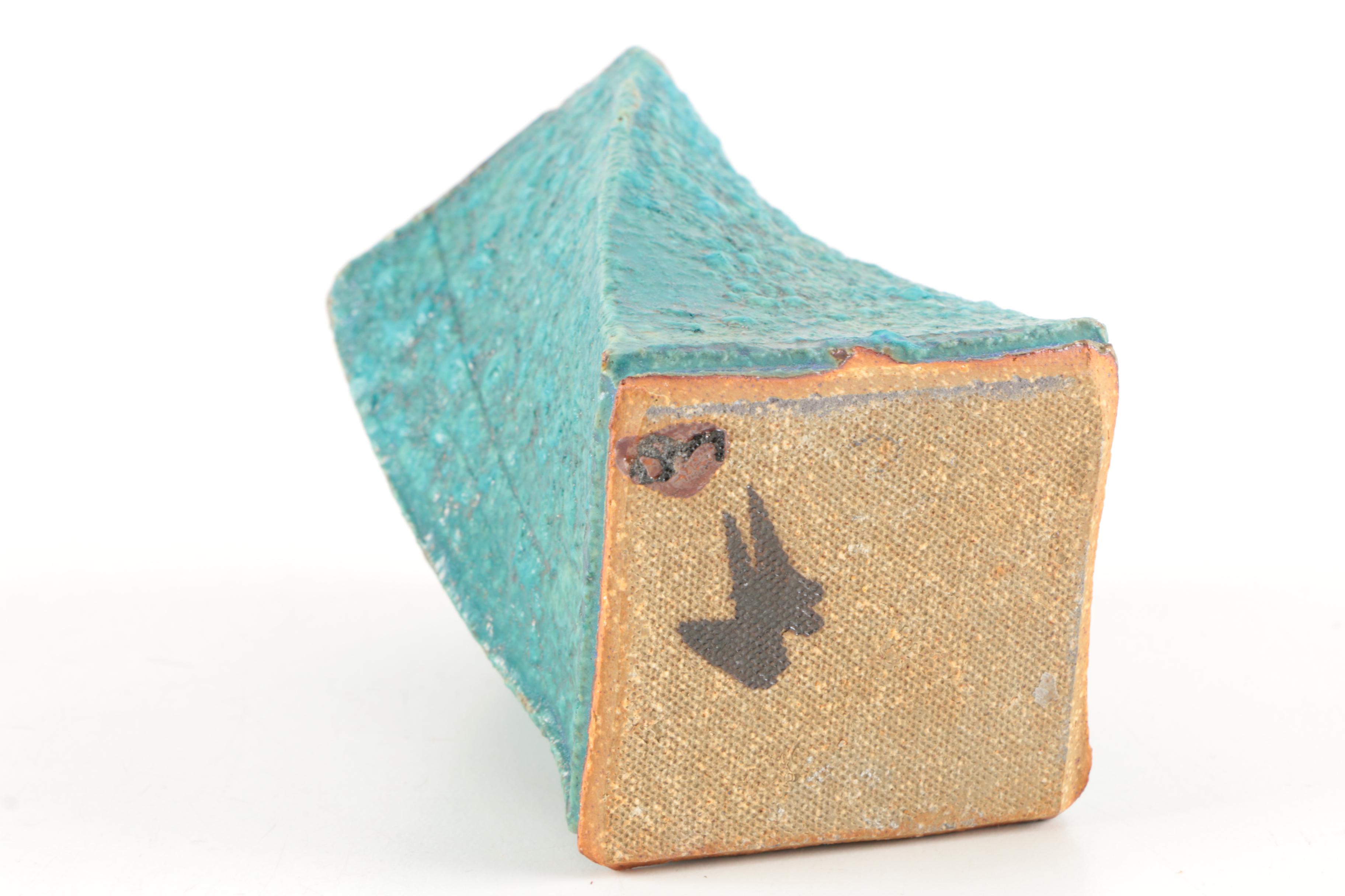 Studio Pottery Green Glazed Vase