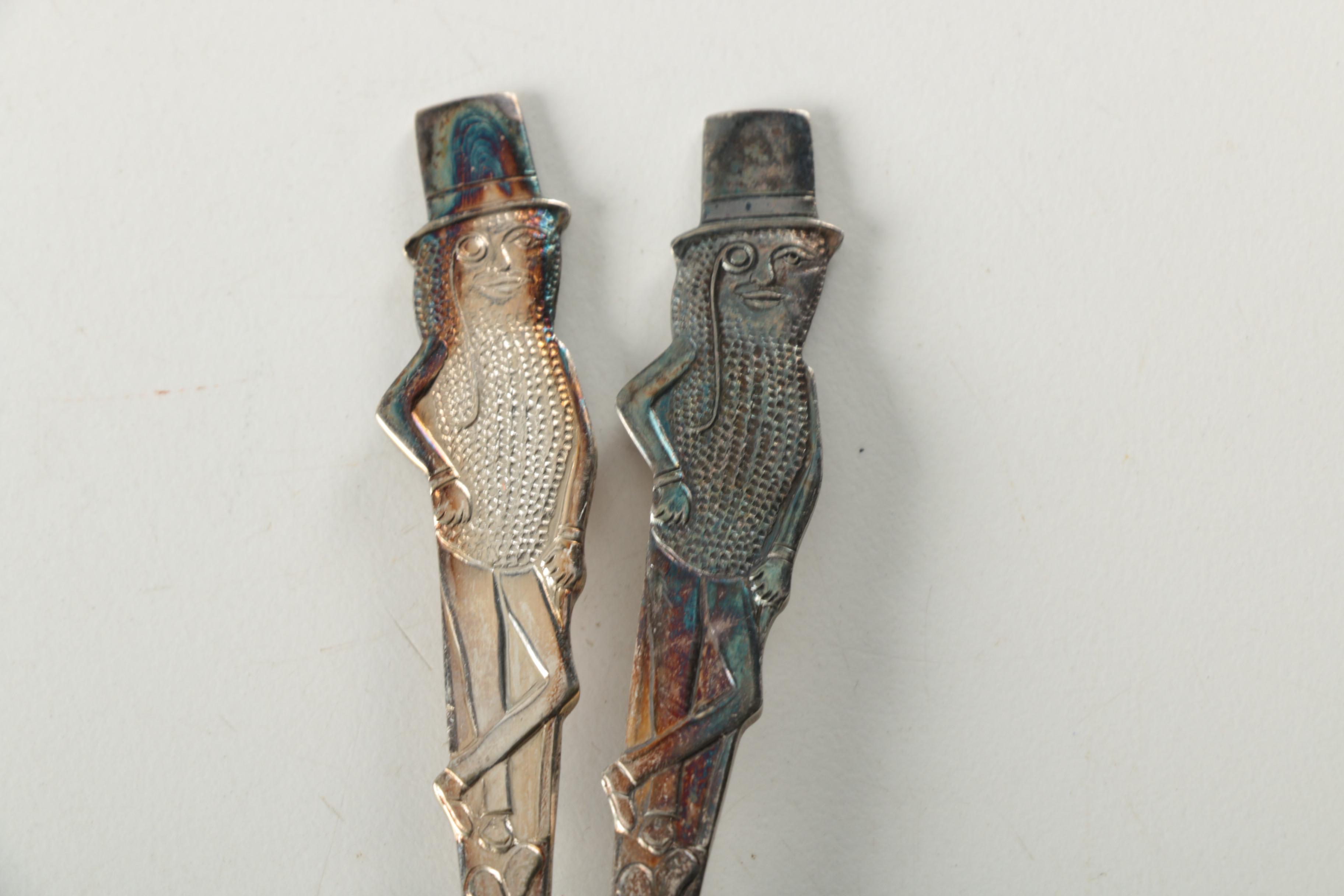 Serveware and Kitchenware Featuring Carlton Silver Plate Nut Spoons