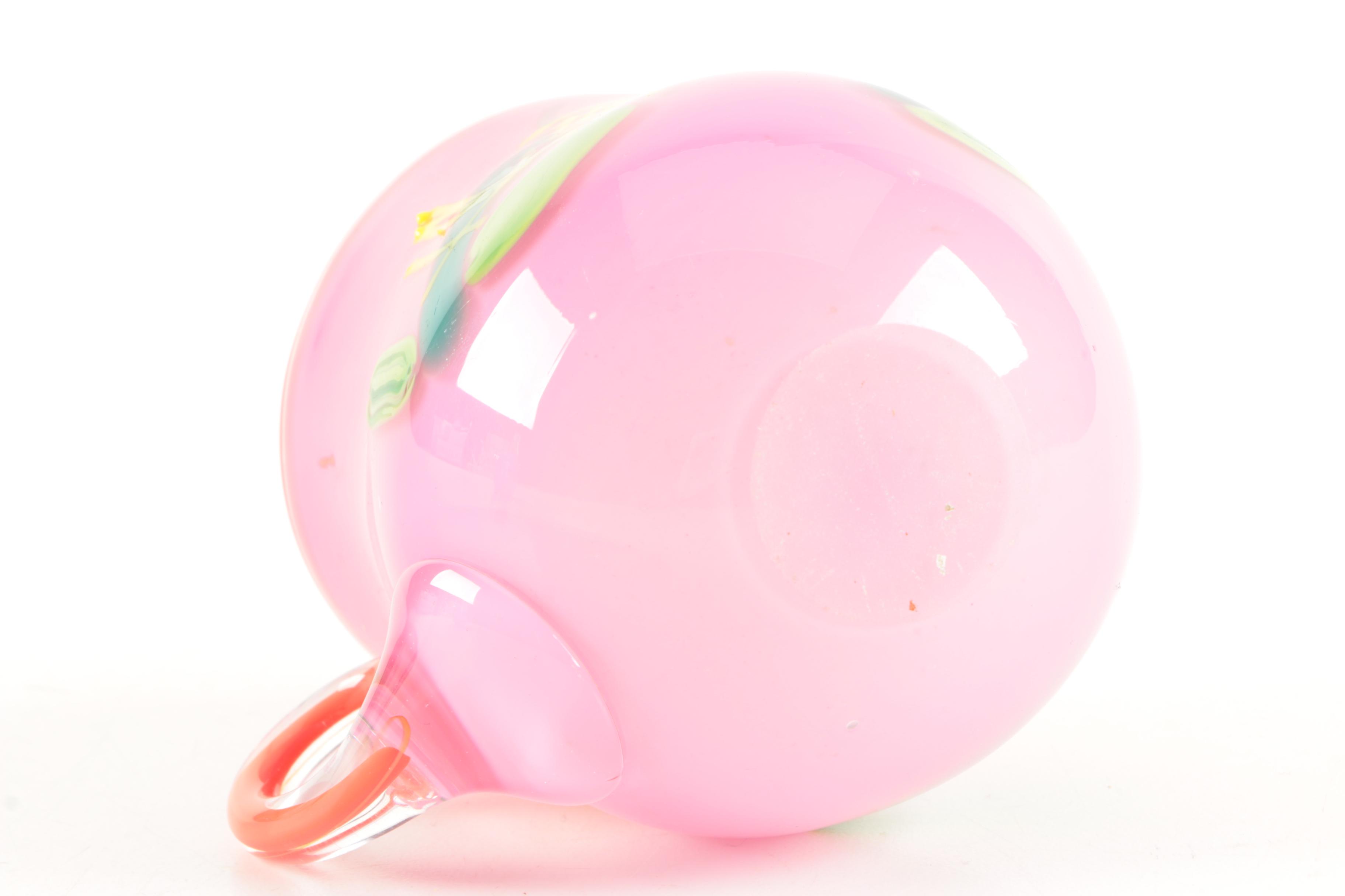 Pair of Painted Glass Mugs