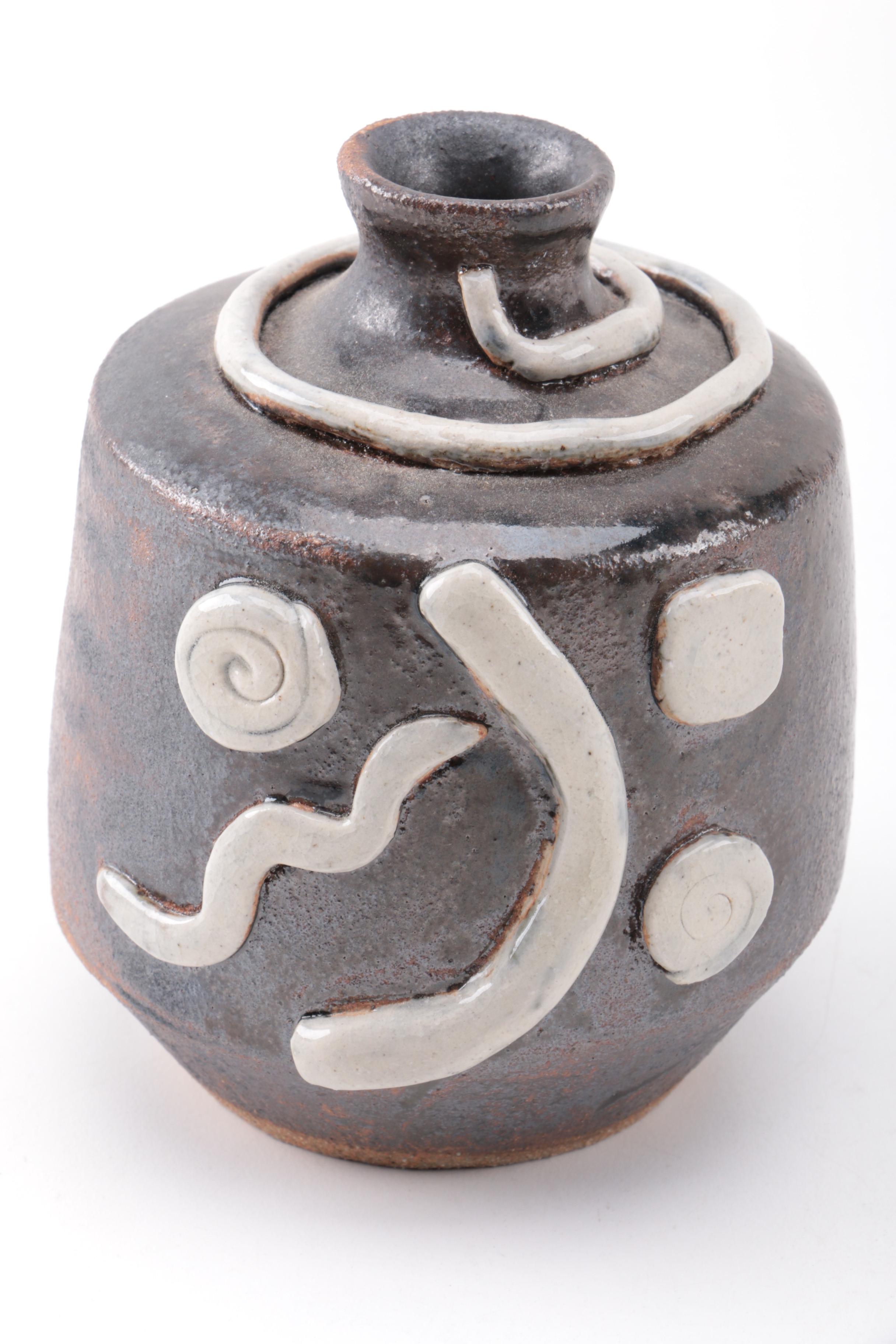 Hand Thrown Stoneware Bud Vase