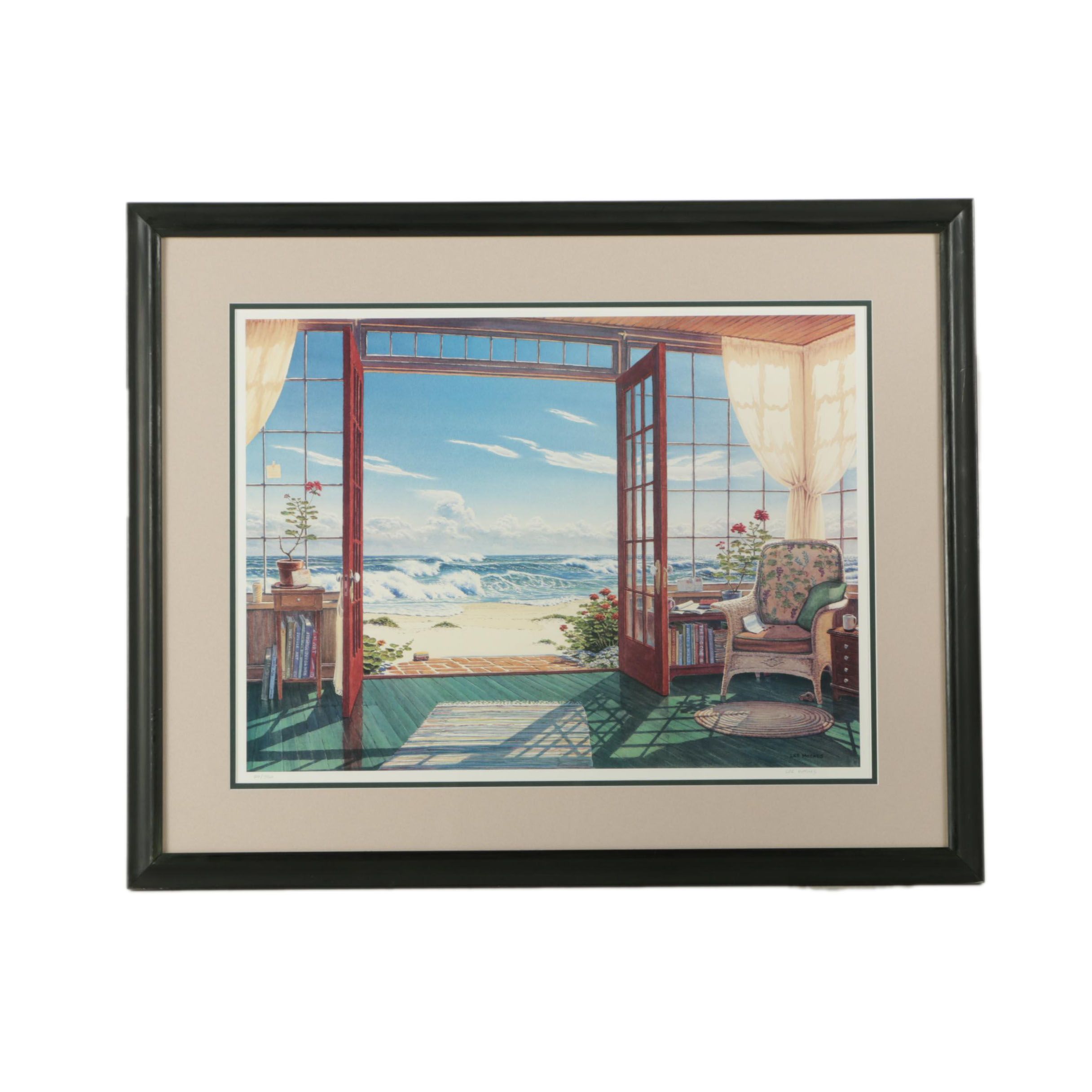 Lee Mothes Limited Edition Offset Lithograph "The Reading Porch"