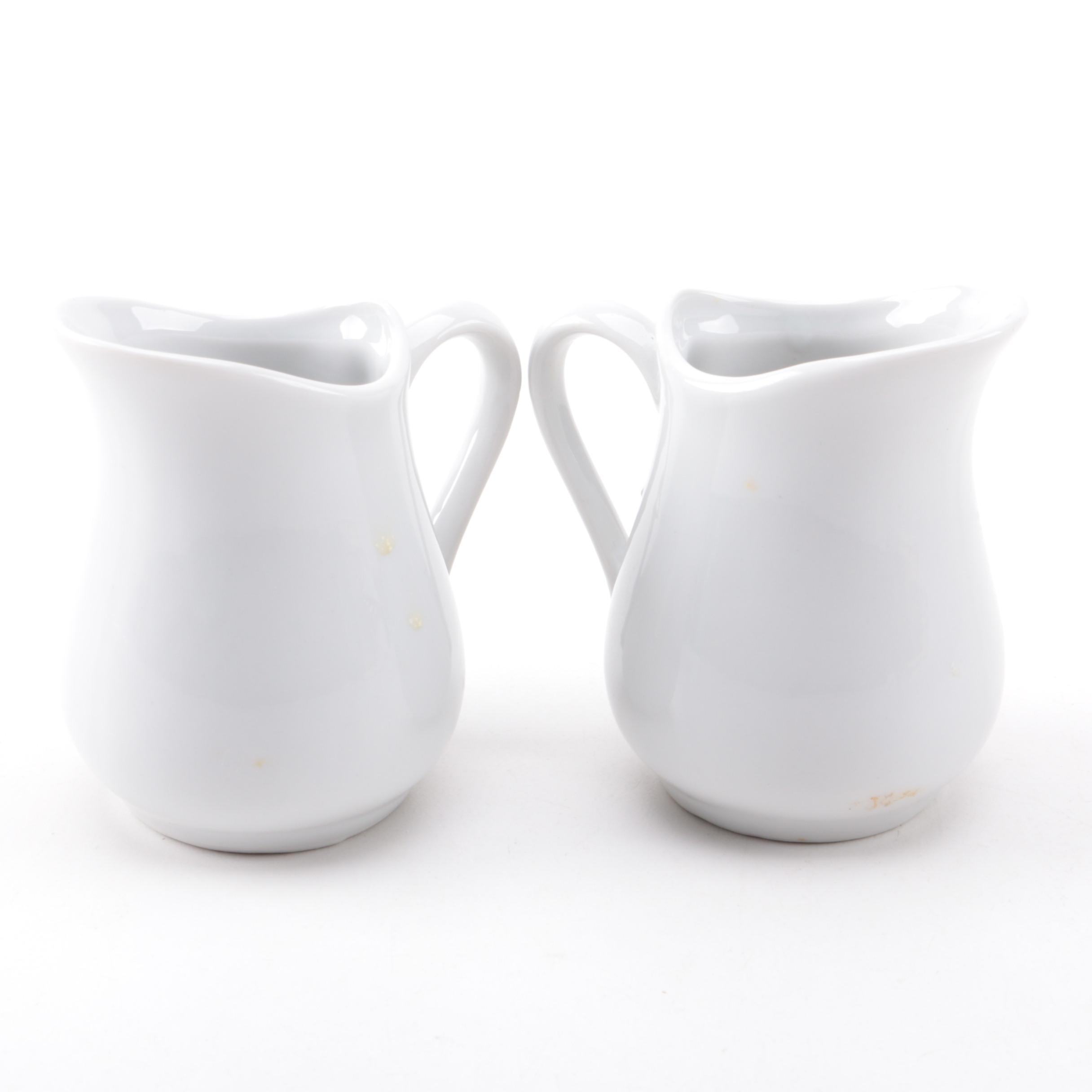 Apilco French Porcelain Cream Pitchers