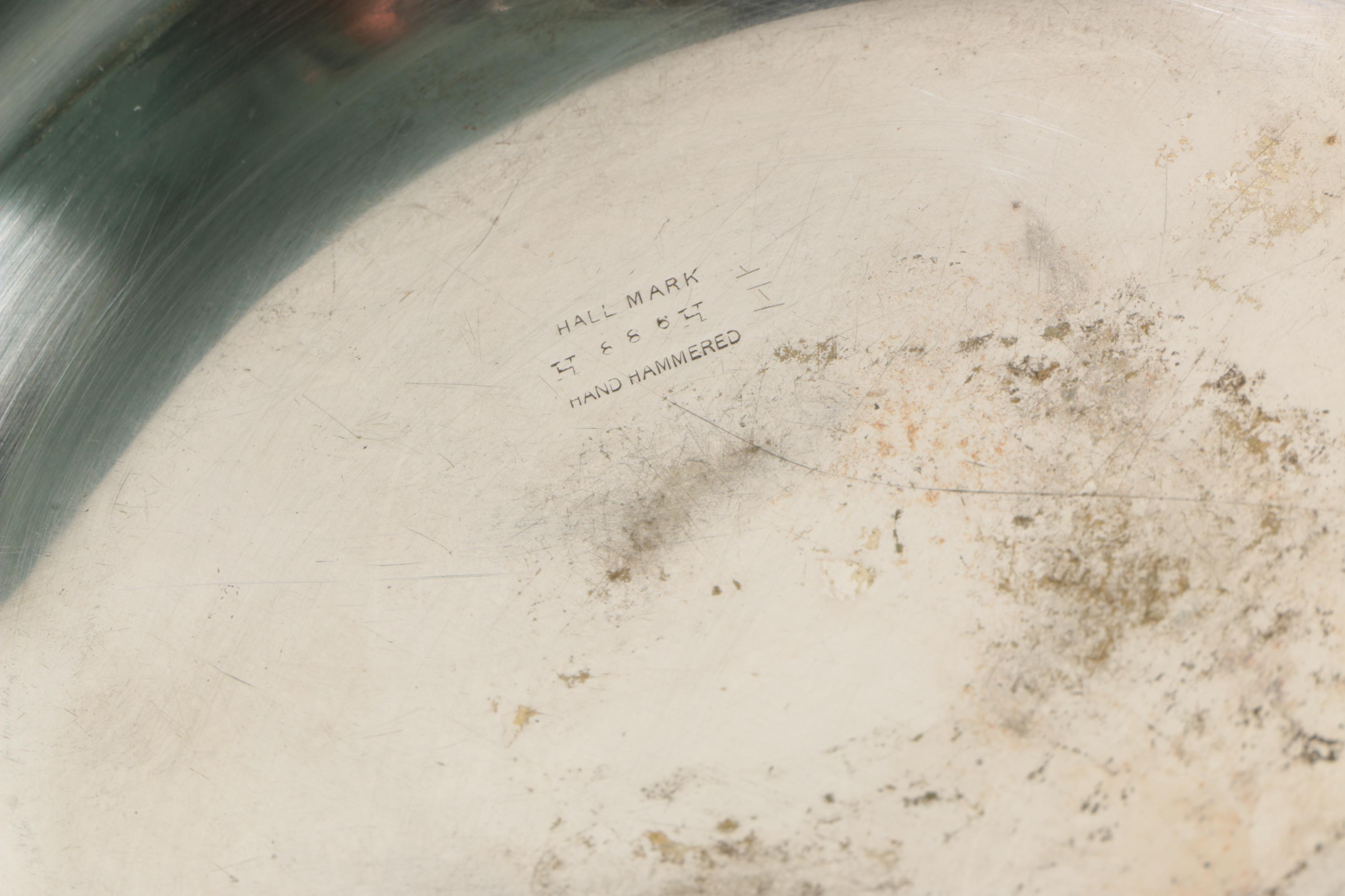 Hand-Hammered Silver-Plated Covered Dish