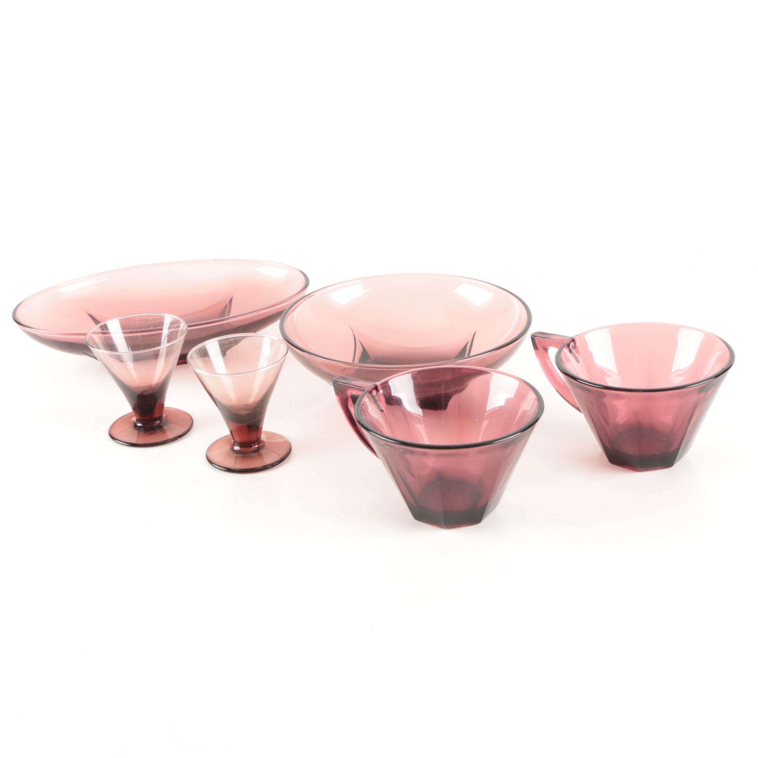 Purple Glass Tableware