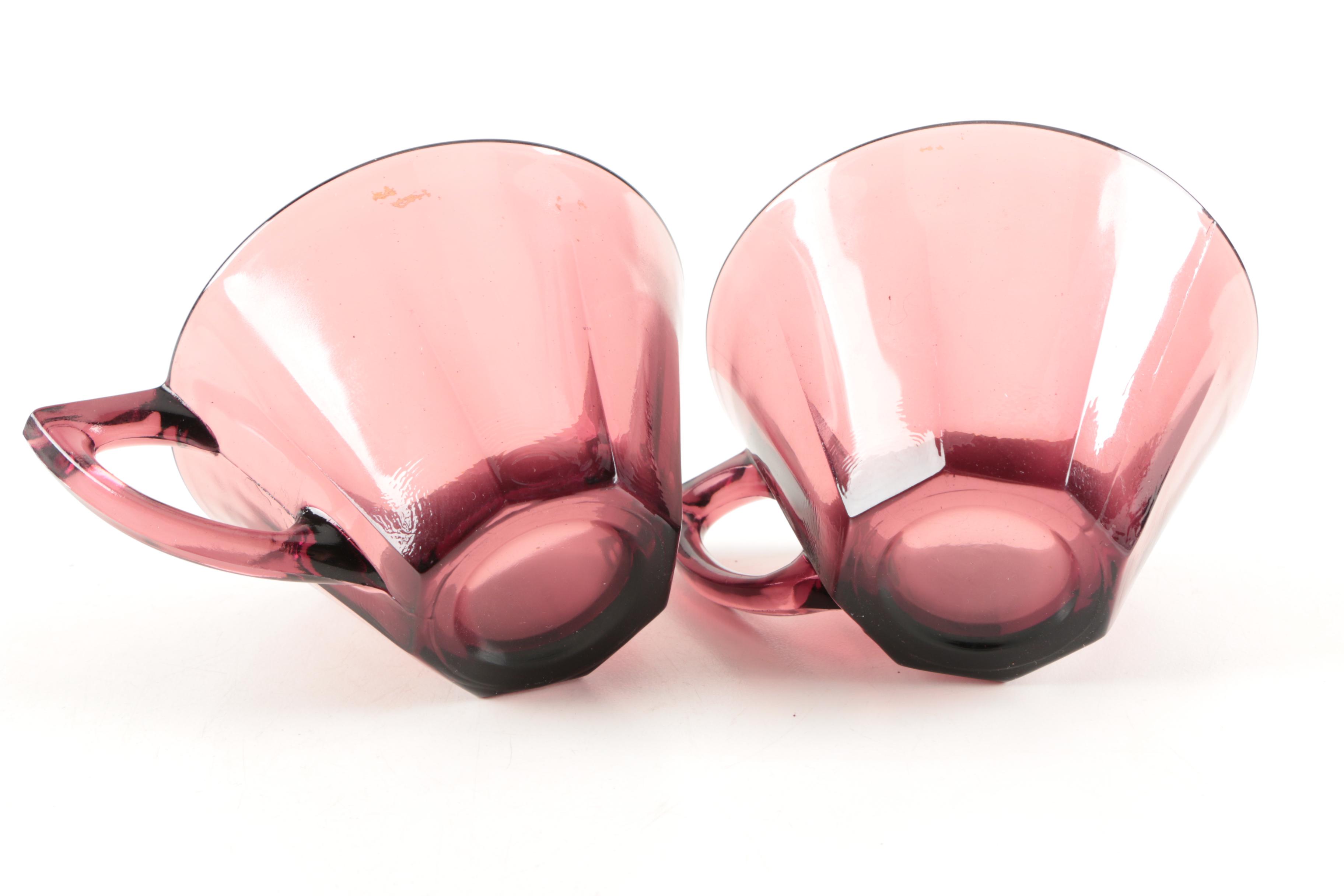 Purple Glass Tableware