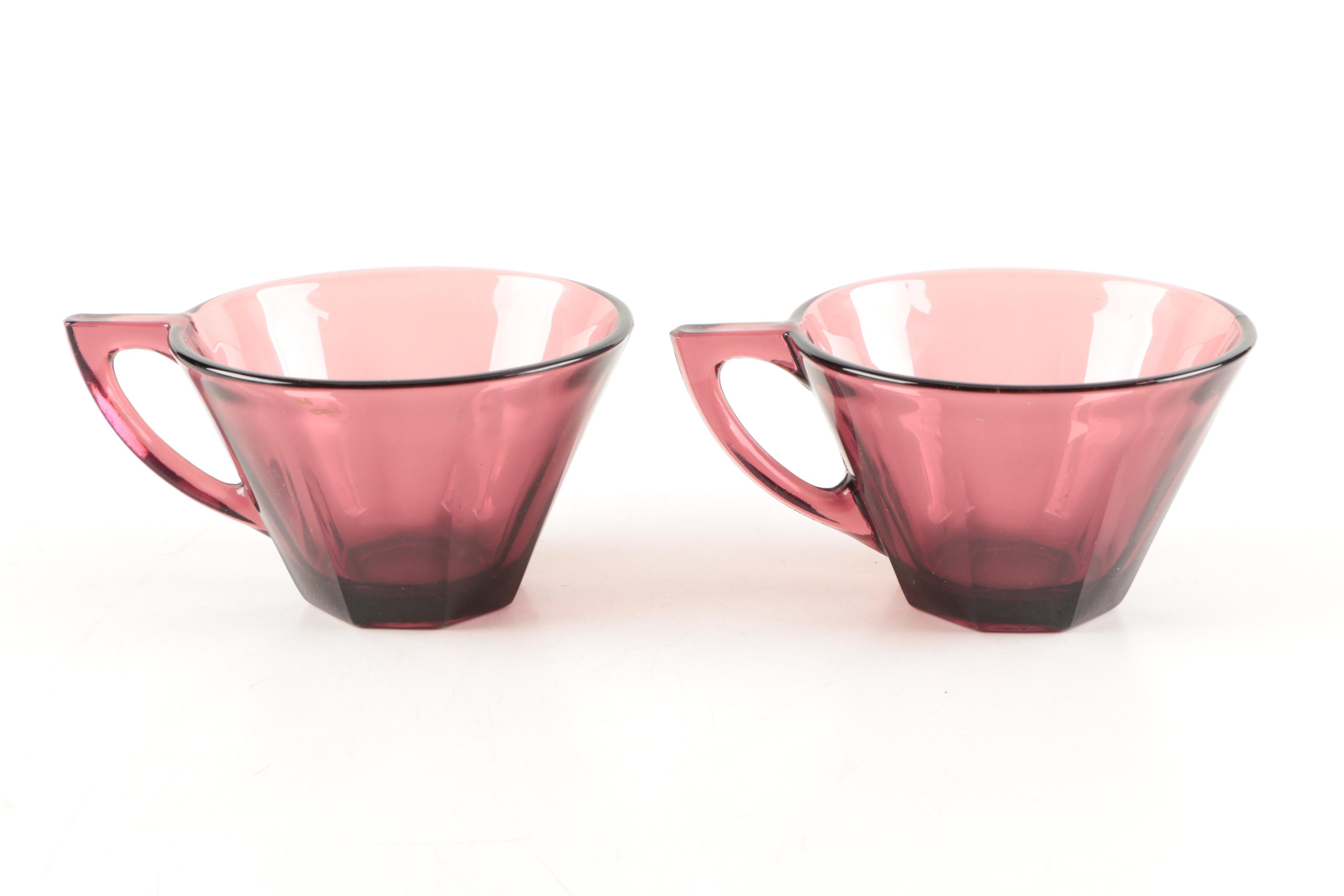 Purple Glass Tableware