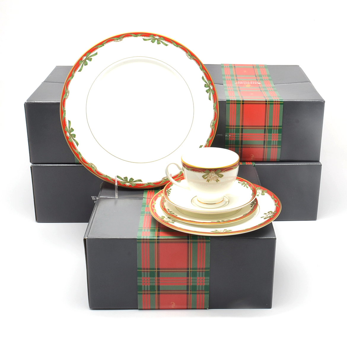 Waterford "Holiday Ribbons" China Place Setting for Six