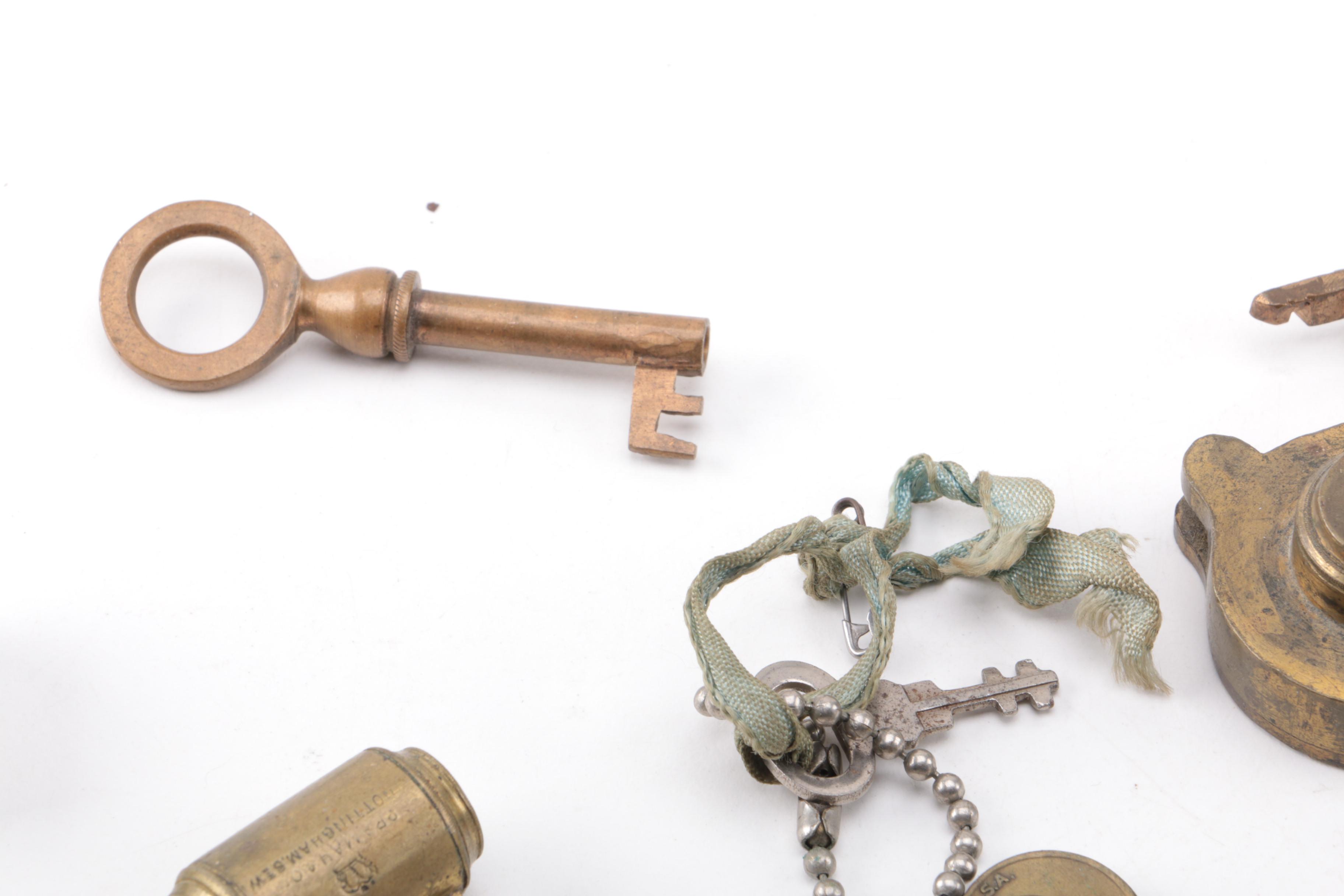 Selection of Brass Locks and Keys