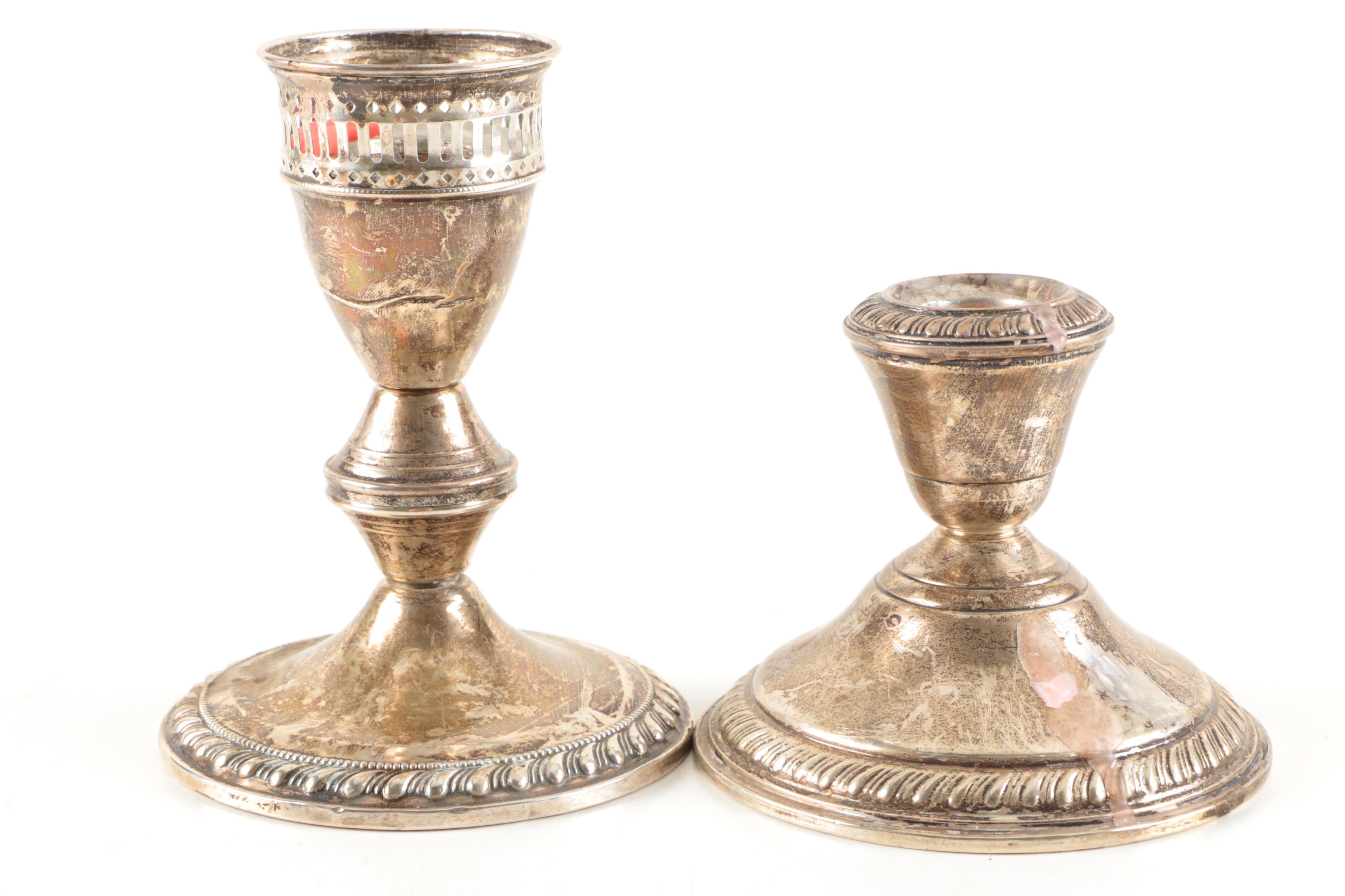 Duchin Creation Weighted Sterling Candleholder with Additional Décor