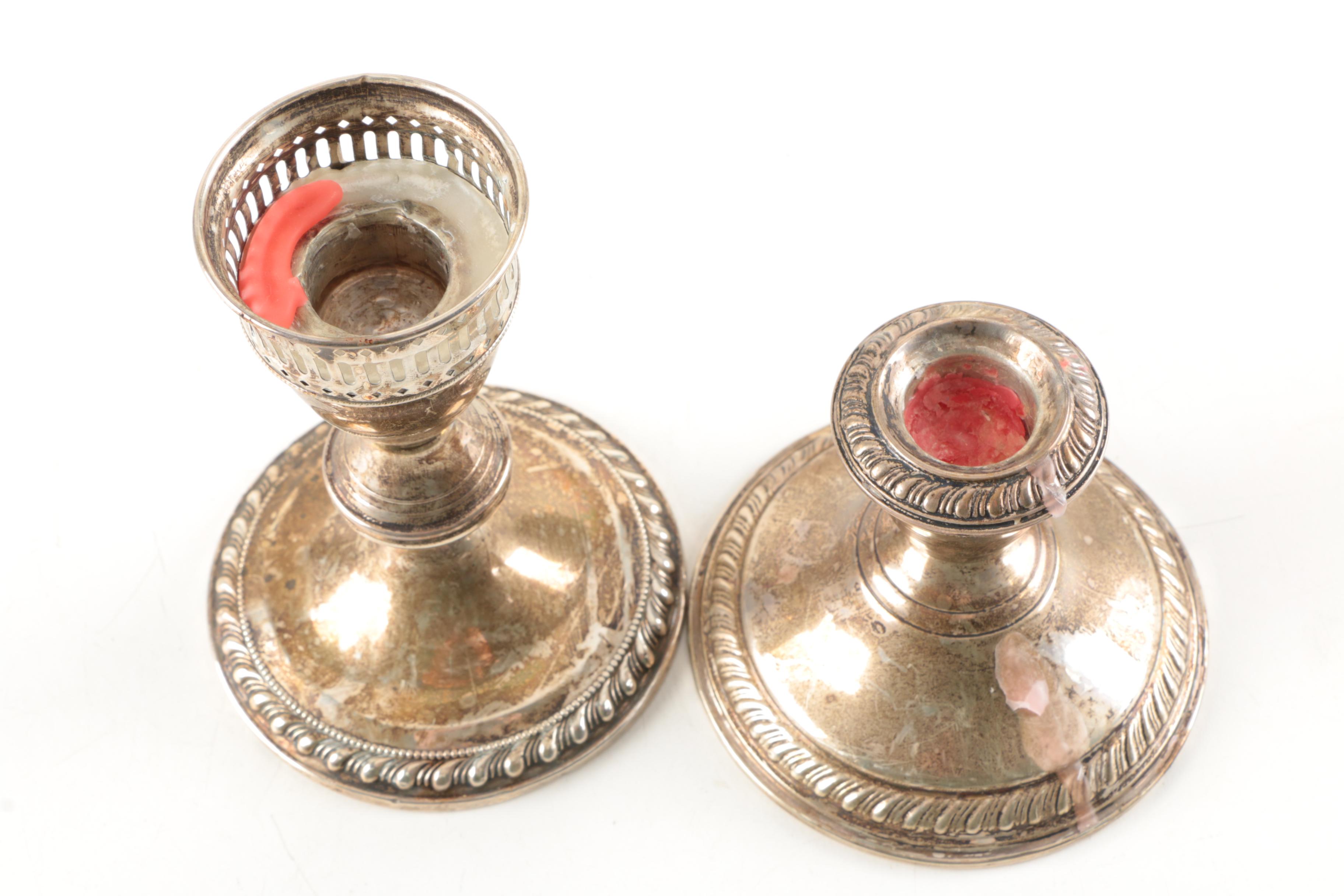 Duchin Creation Weighted Sterling Candleholder with Additional Décor