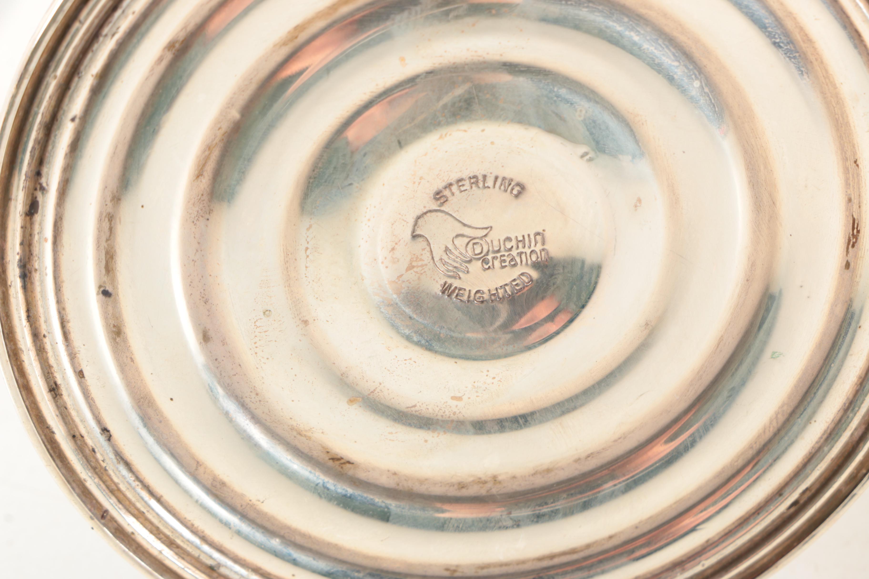 Duchin Creation Weighted Sterling Candleholder with Additional Décor