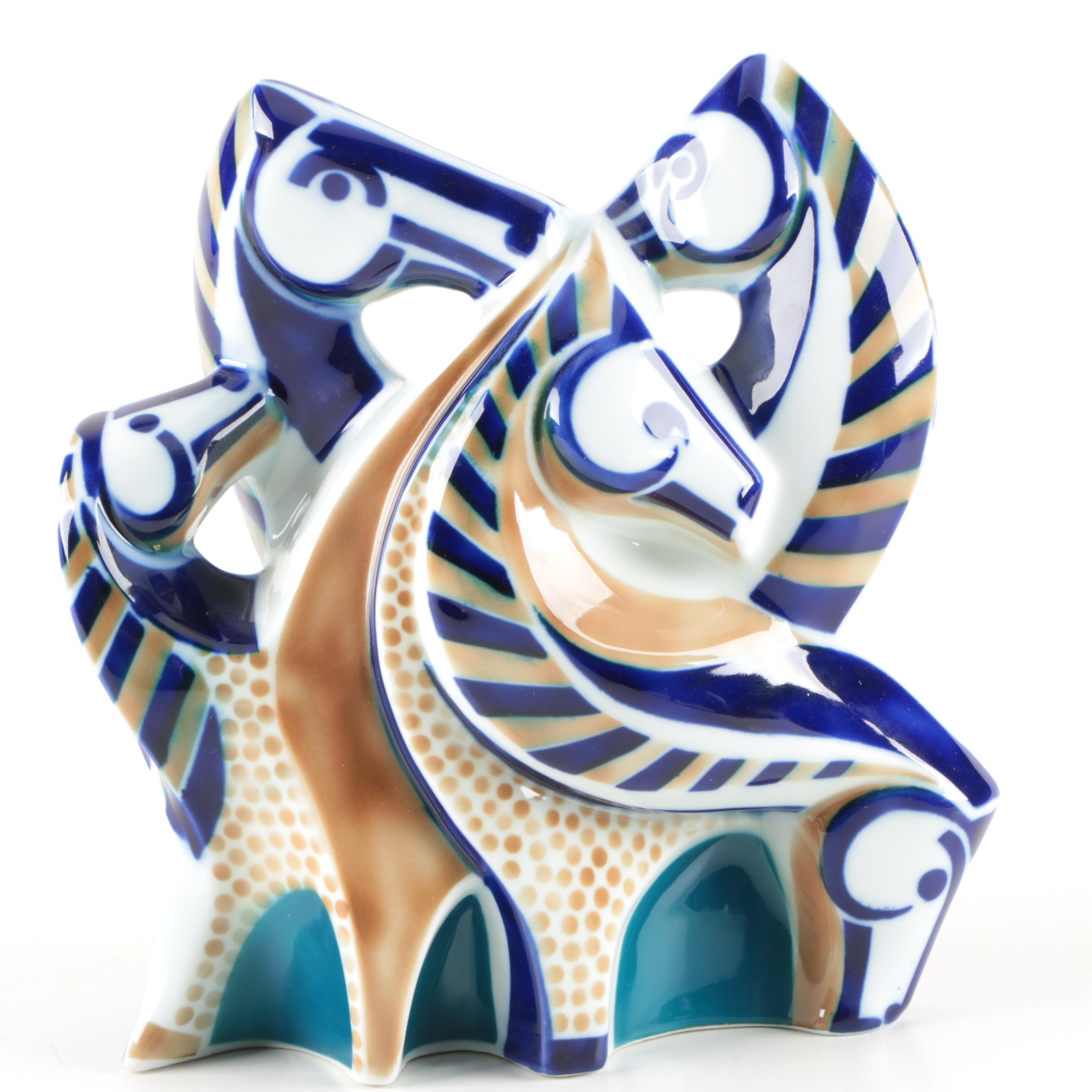 Sargadelos "San Lucas Horses" Porcelain Figurine