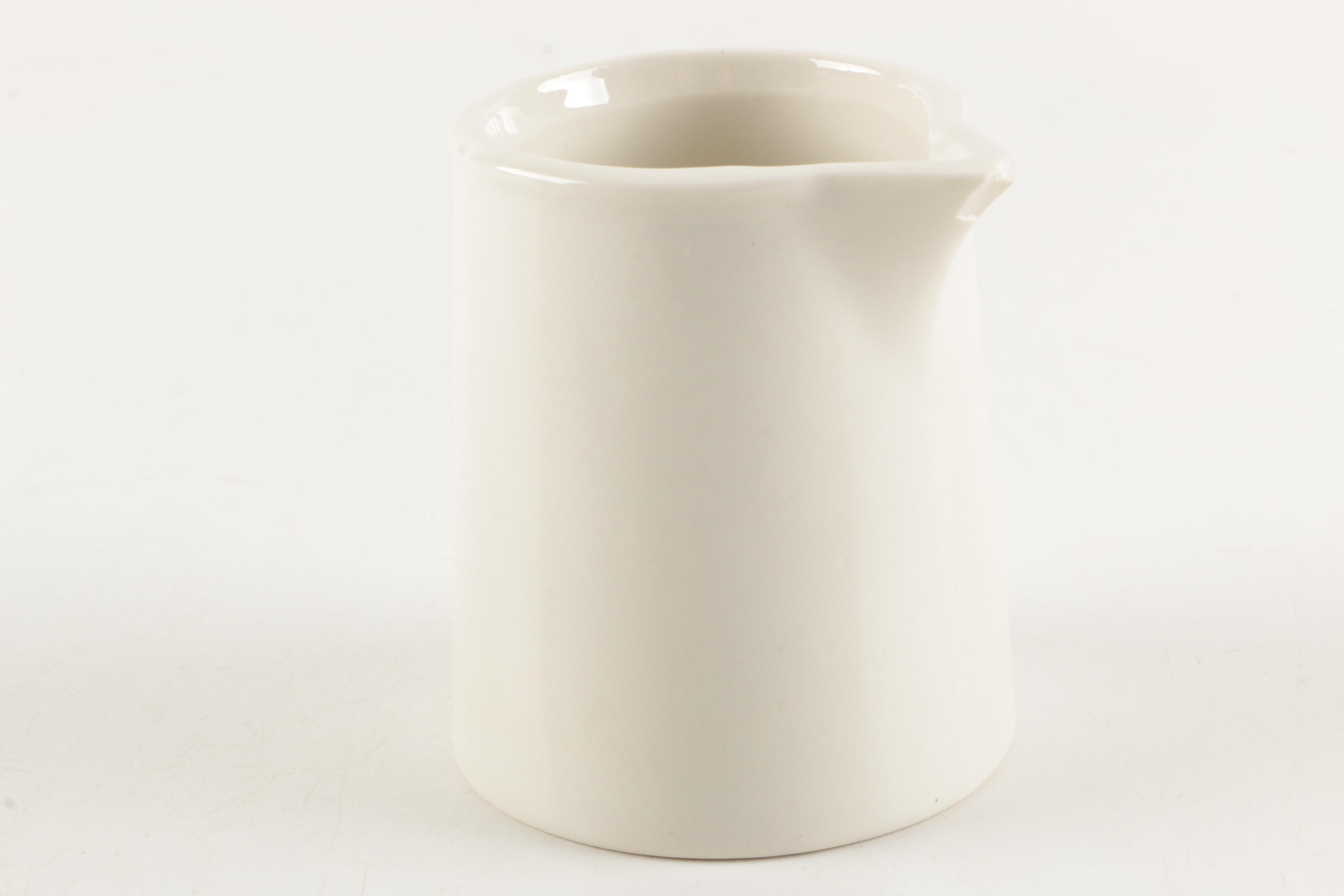 Hall White Teapot and Creamer