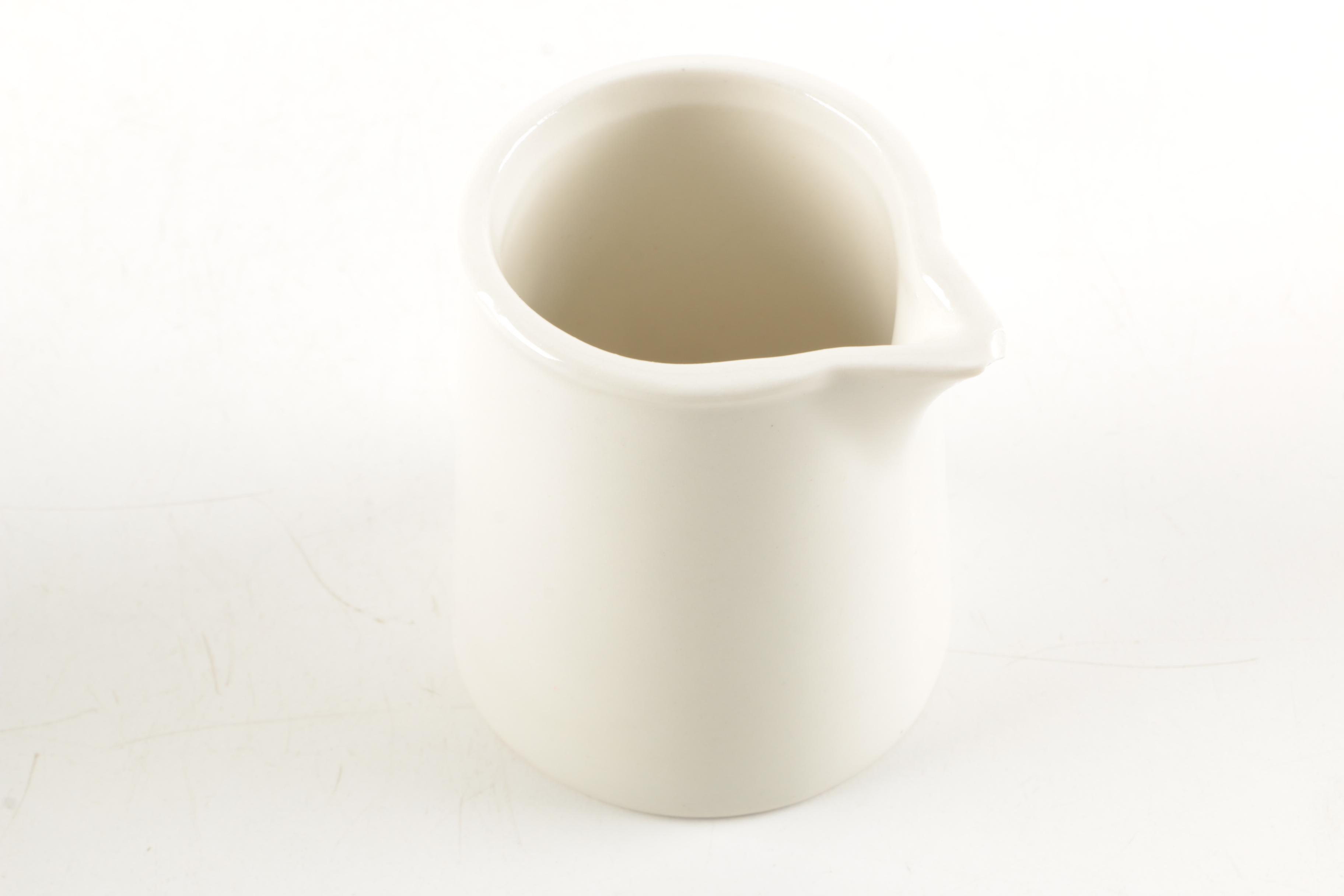 Hall White Teapot and Creamer