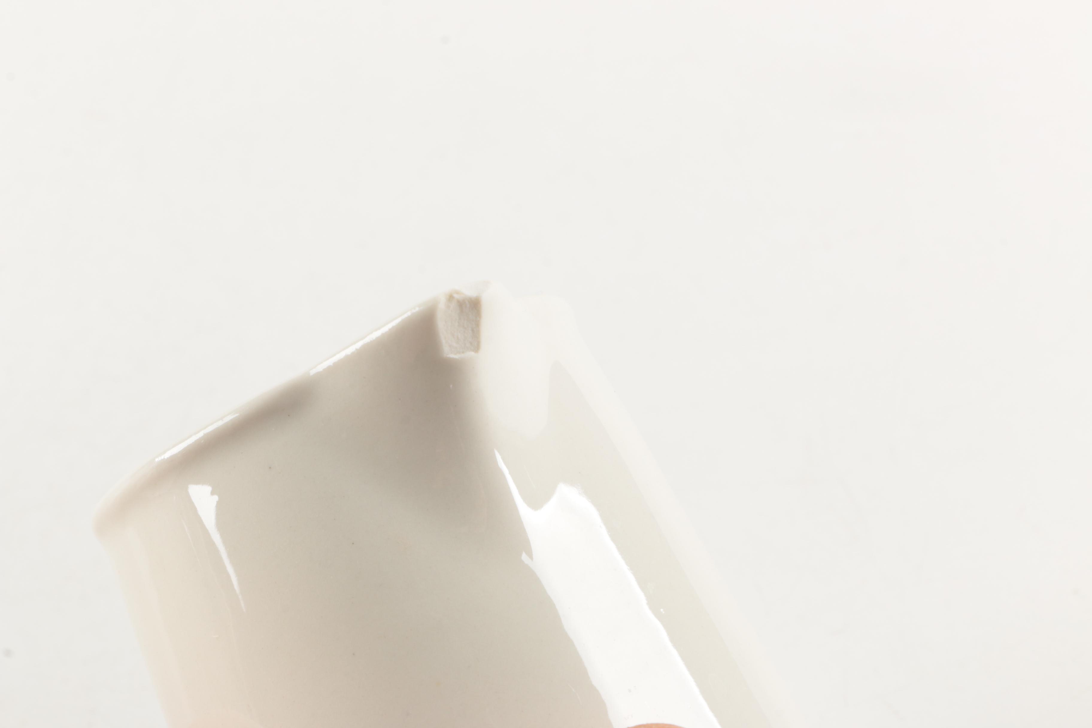 Hall White Teapot and Creamer