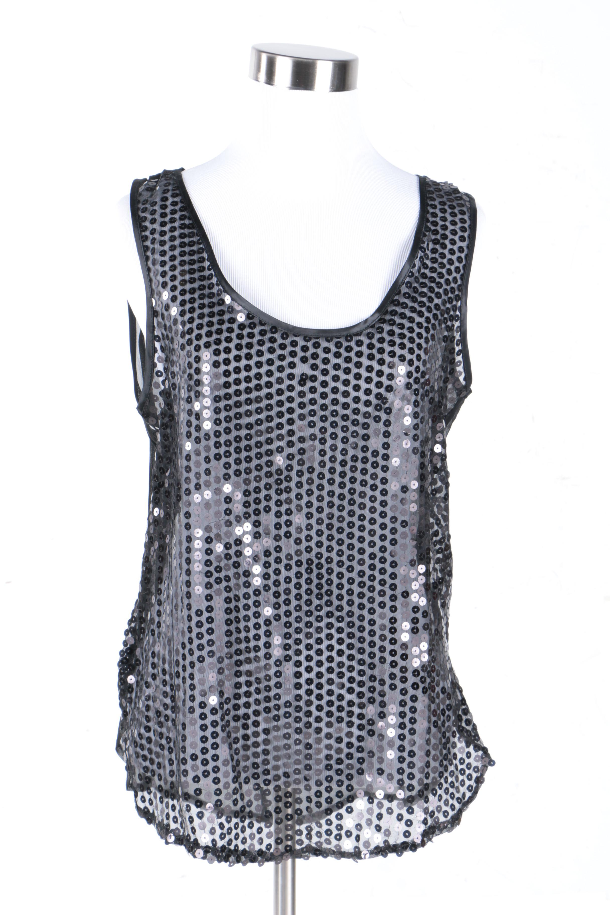 Women's Emil Rutenberg Sequined Jacket and Arc En Ciel Top