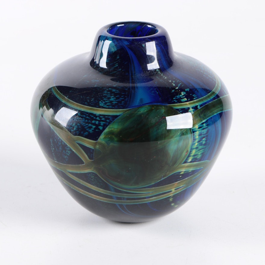 Vintage J. Byron Studio Art Glass Bud Vase