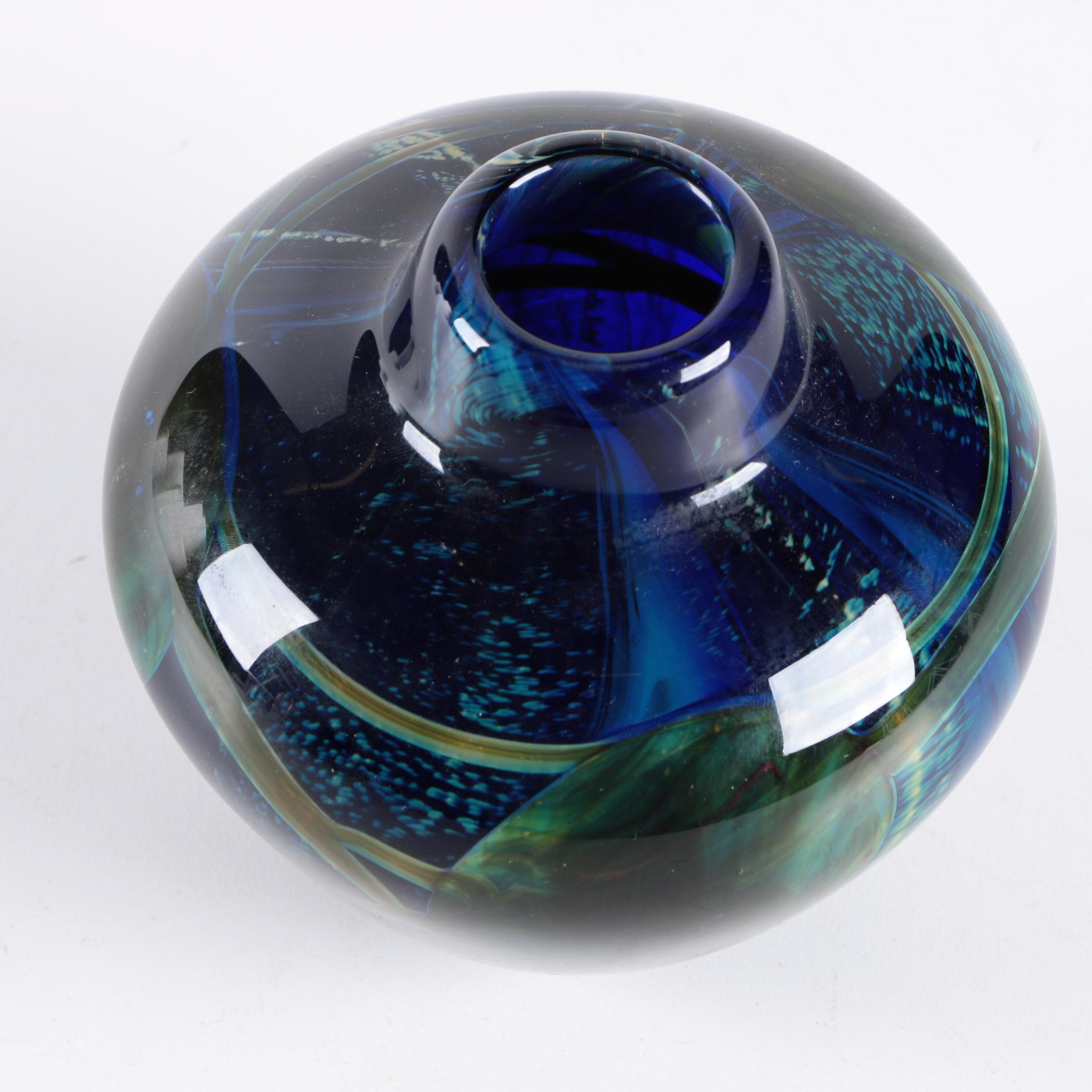 Vintage J. Byron Studio Art Glass Bud Vase