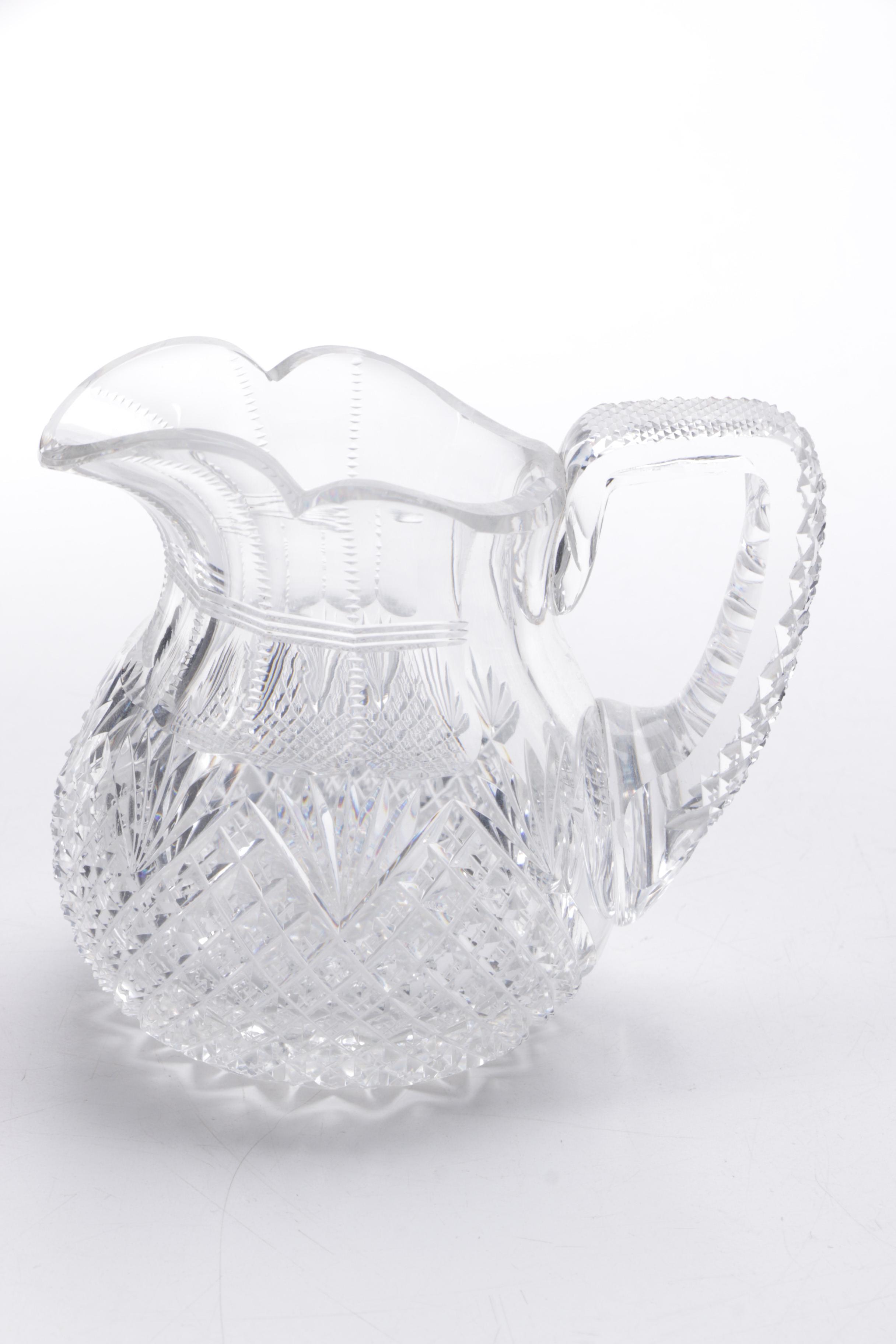 Antique and Vintage Cut Glass and Crystal Tableware including American Brilliant