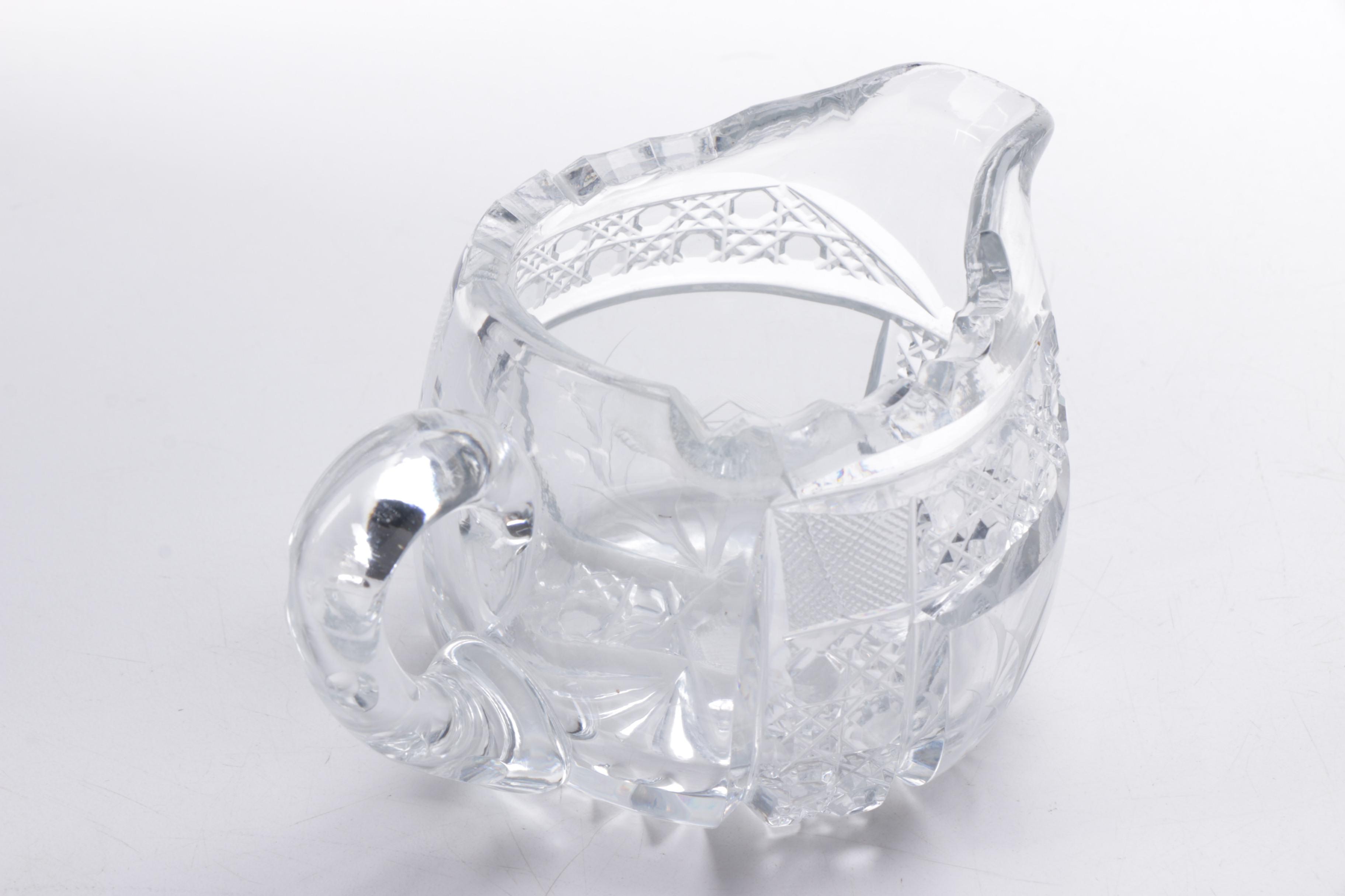 Antique and Vintage Cut Glass and Crystal Tableware including American Brilliant