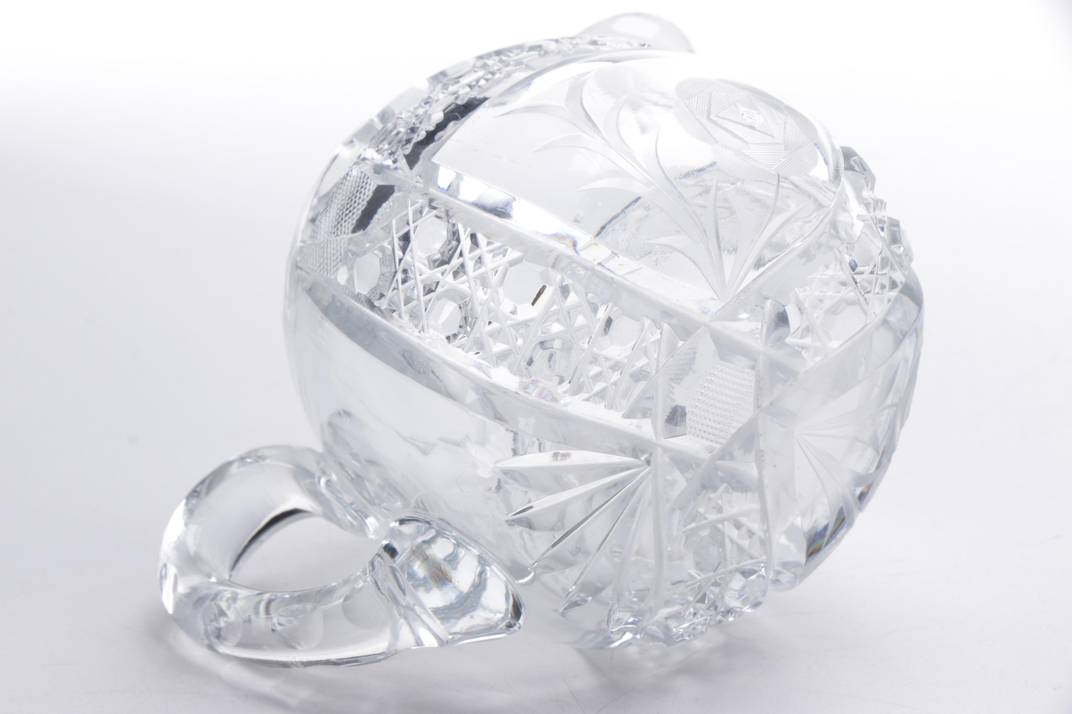 Antique and Vintage Cut Glass and Crystal Tableware including American Brilliant