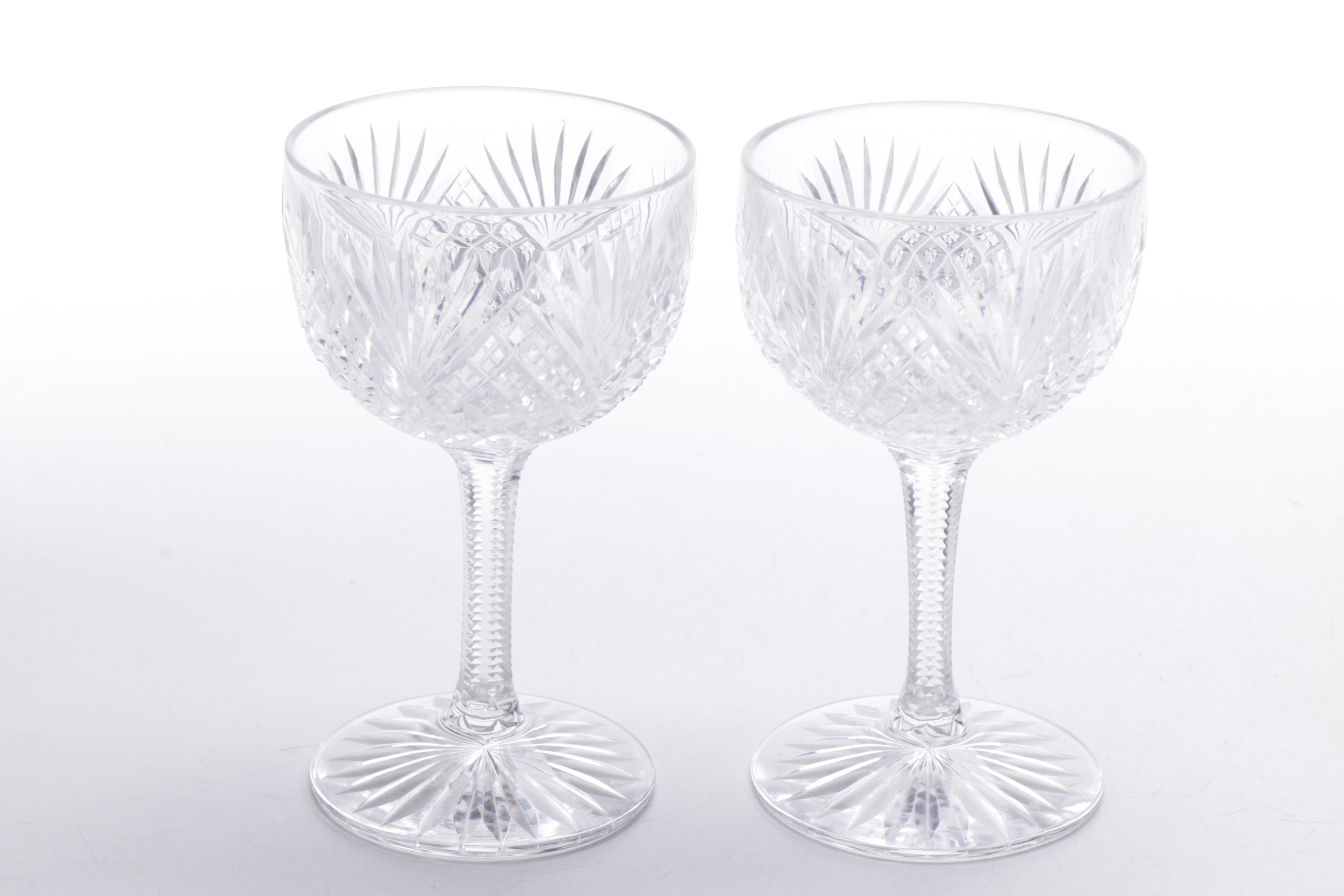 Antique and Vintage Cut Glass and Crystal Tableware including American Brilliant