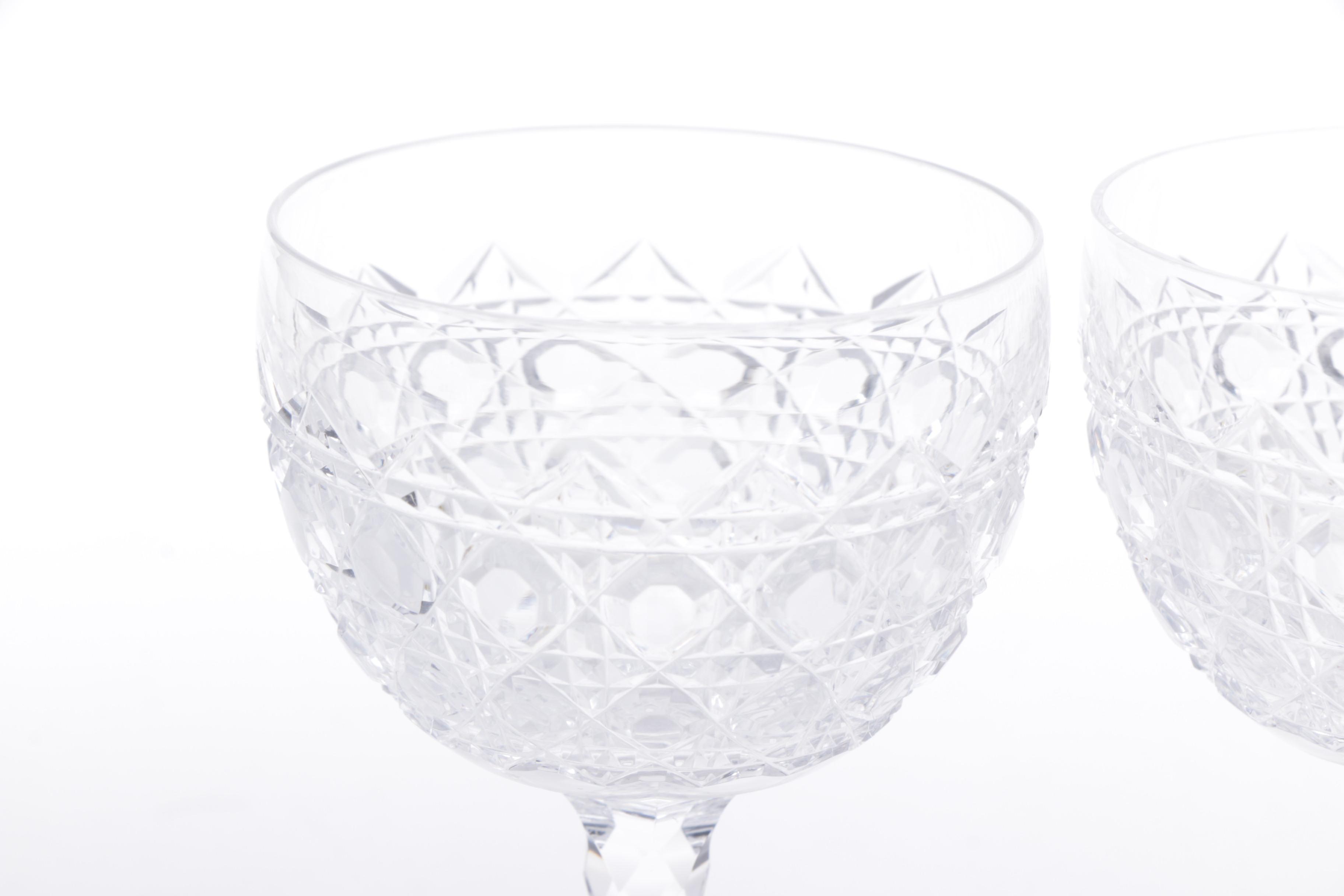 Antique and Vintage Cut Glass and Crystal Tableware including American Brilliant