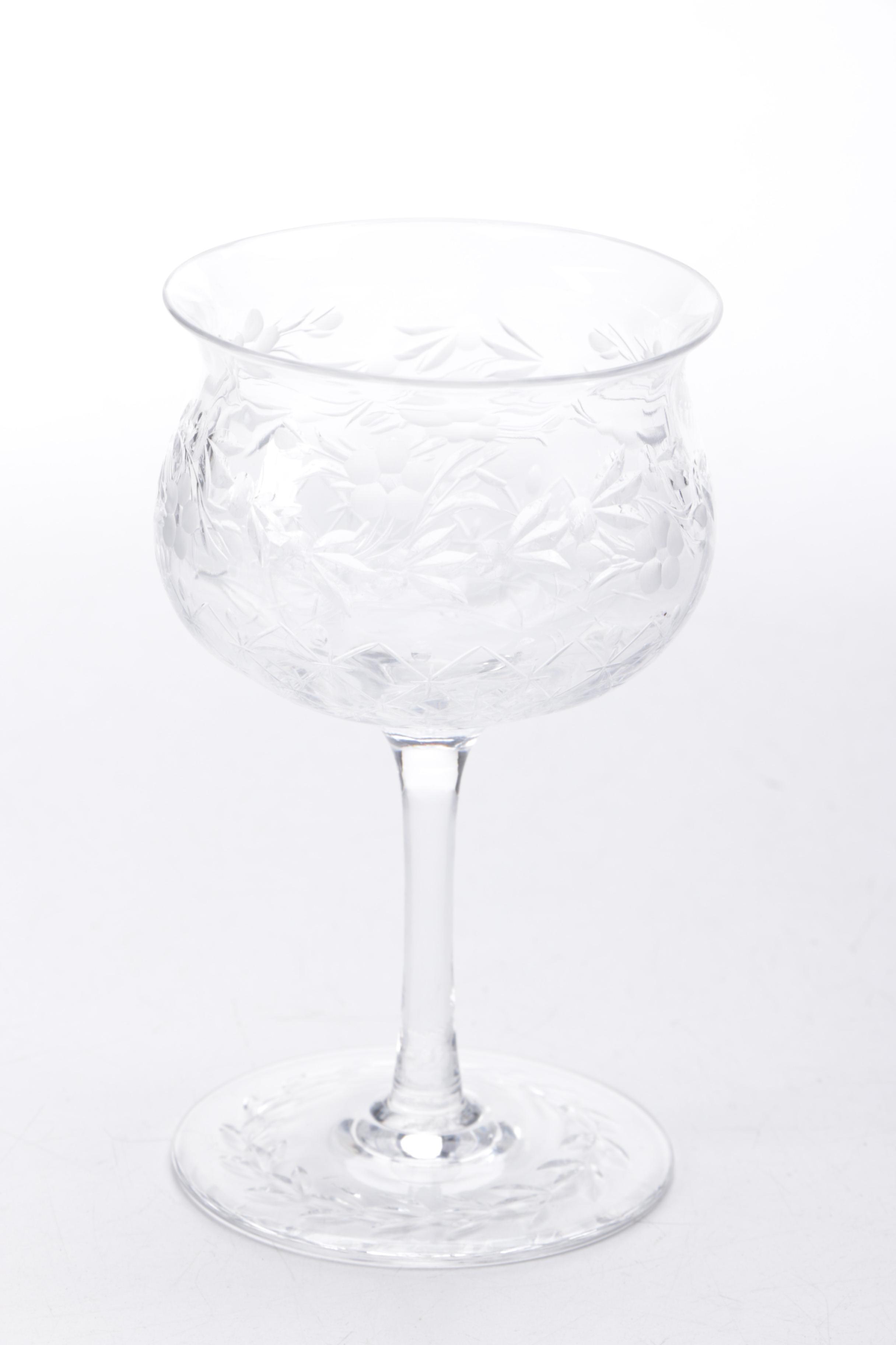 Antique and Vintage Cut Glass and Crystal Tableware including American Brilliant