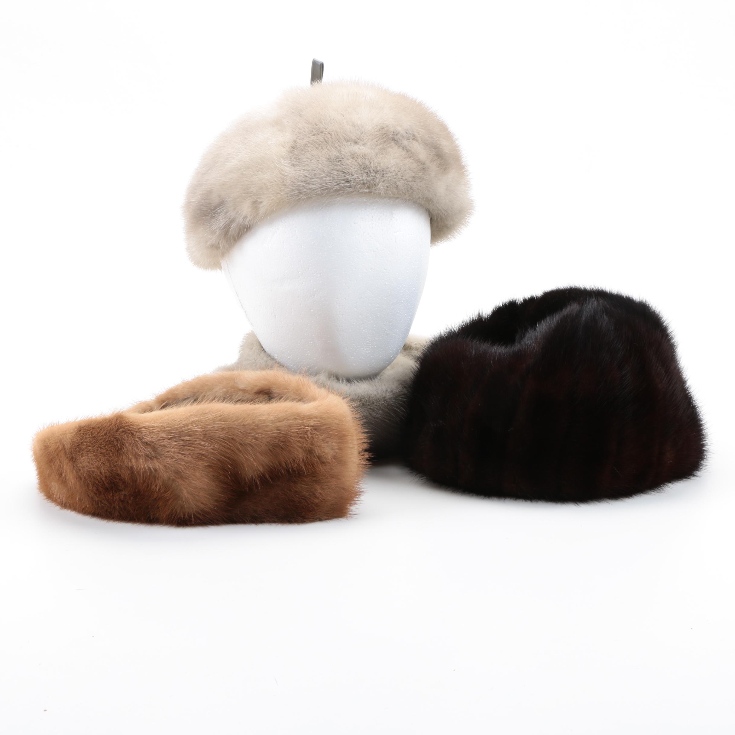 Vintage Christian Dior Chapeaux and Lord & Taylor Mink Fur Hats and Accessories