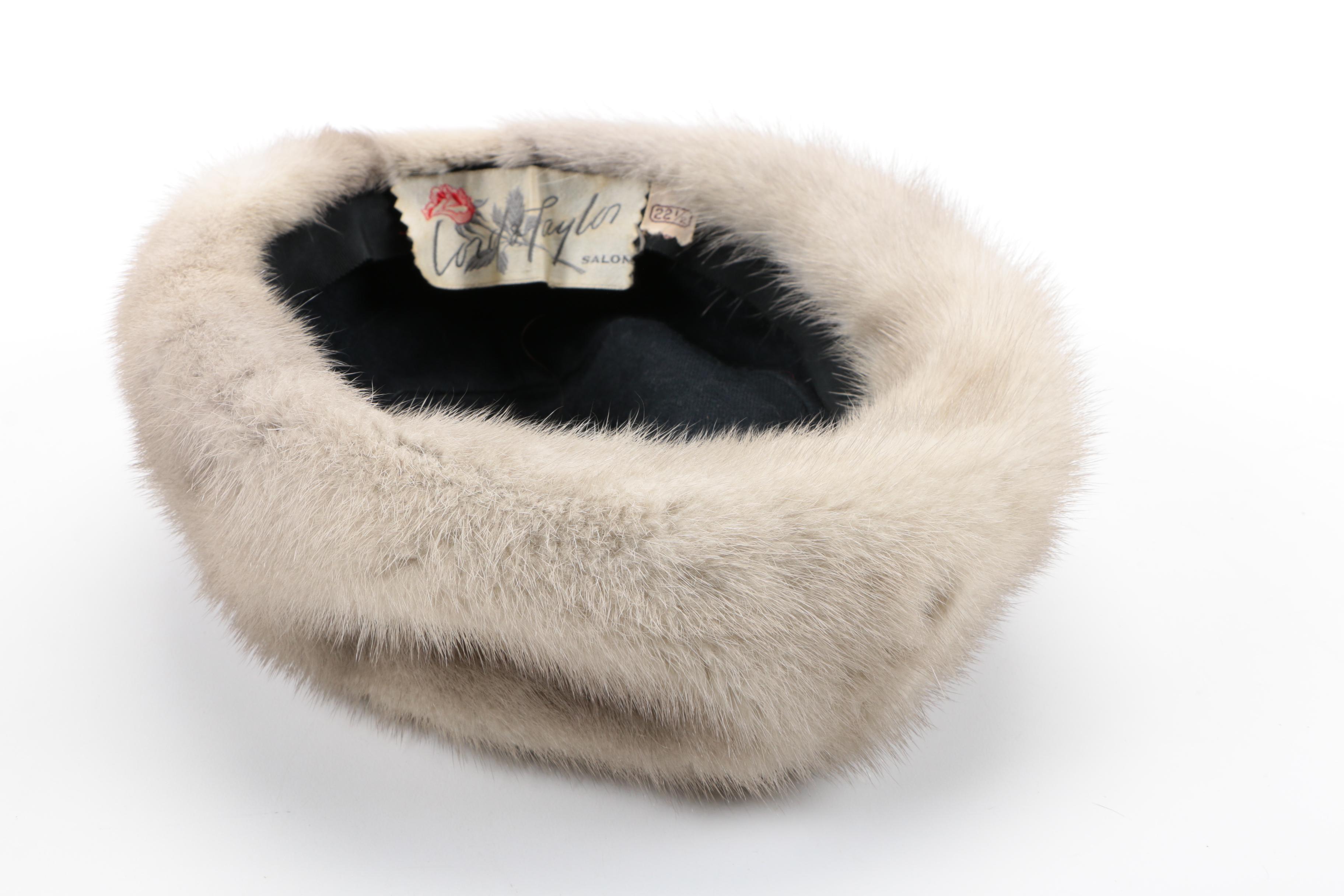 Vintage Christian Dior Chapeaux and Lord & Taylor Mink Fur Hats and Accessories