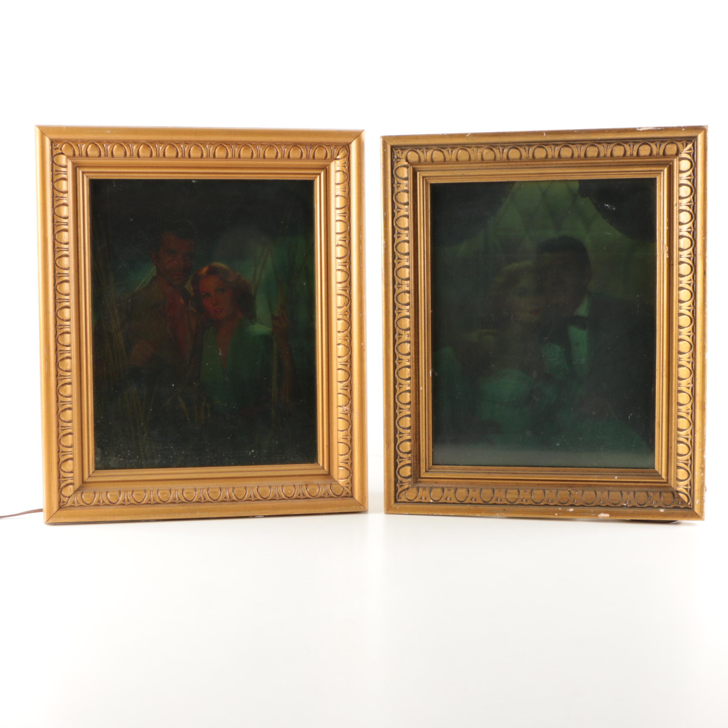 Pair of Illuminated Images of Couples