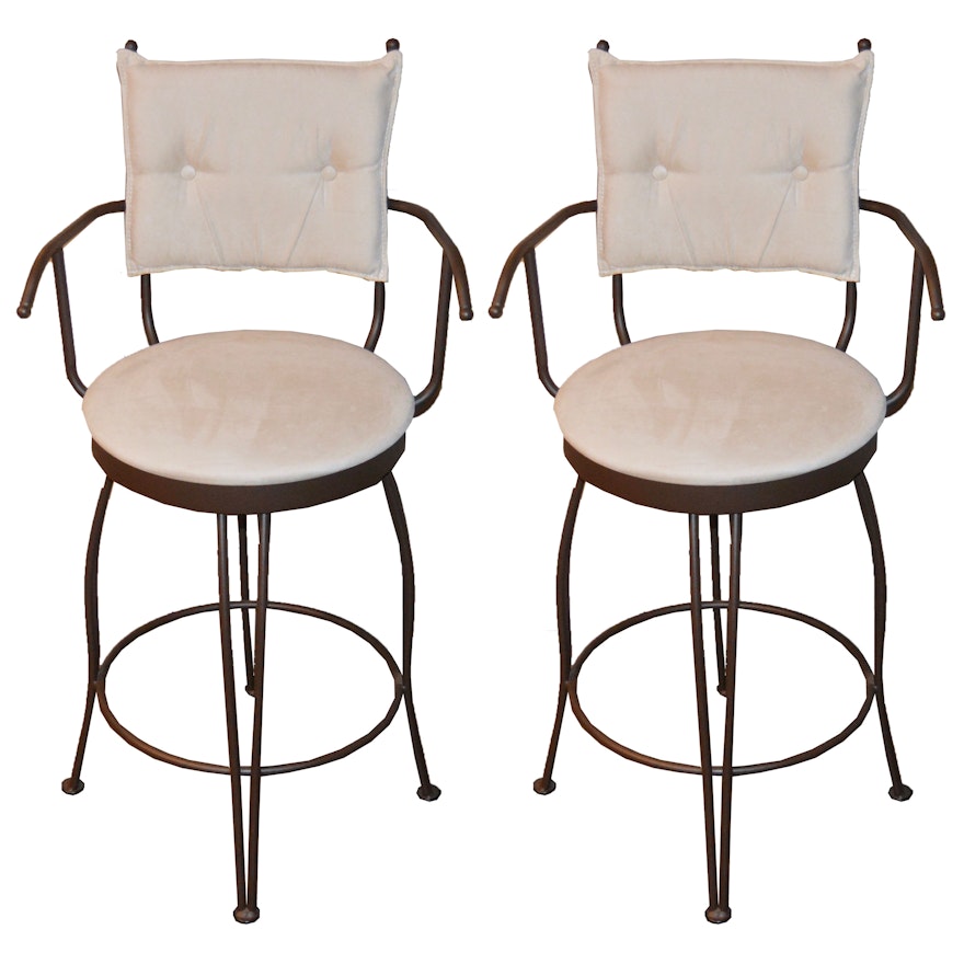 Metal Bar Stool Chairs with Padded Seating