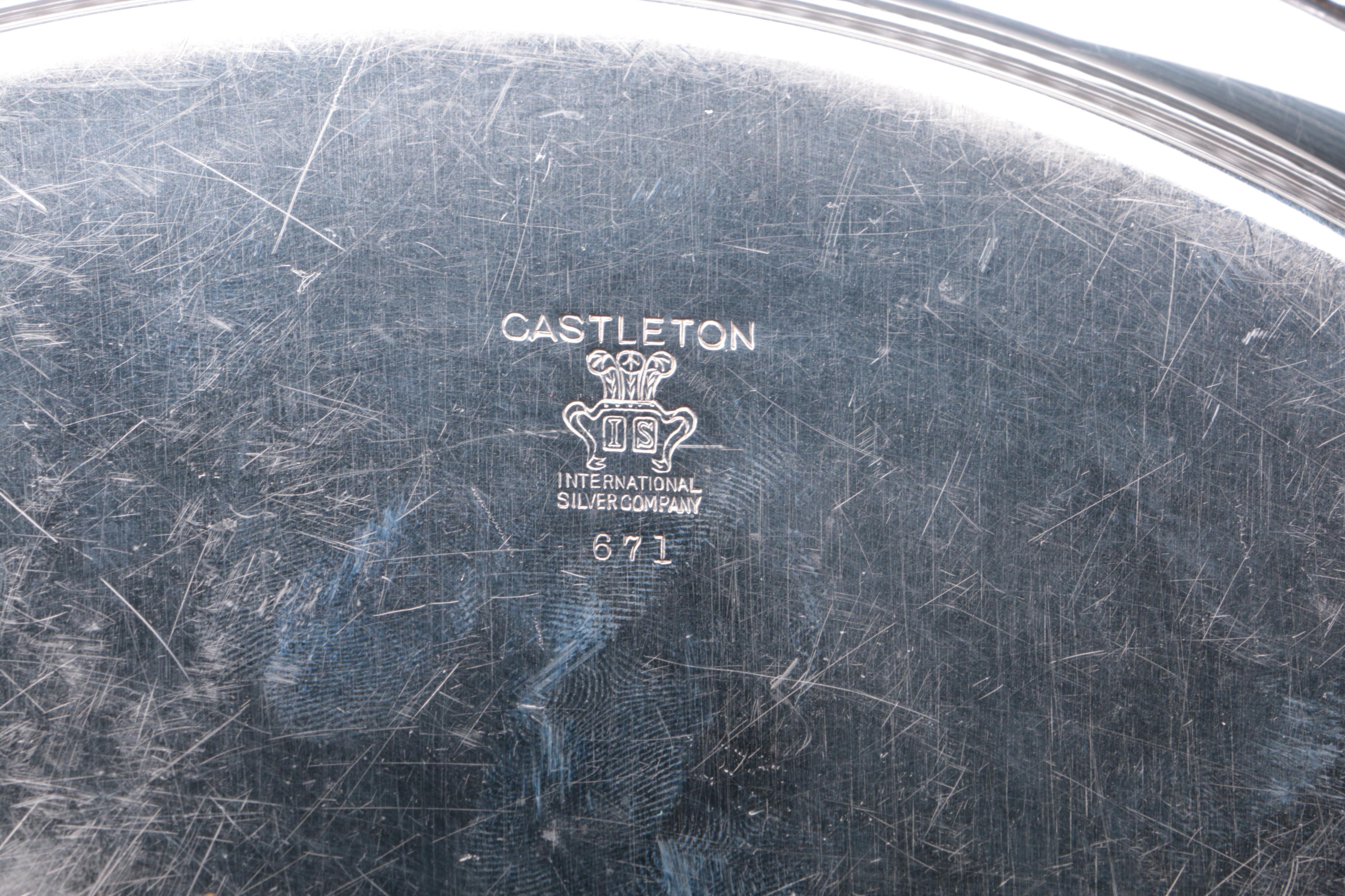 Silver Plate Serving Trays and Expanding Trivet Including Towle