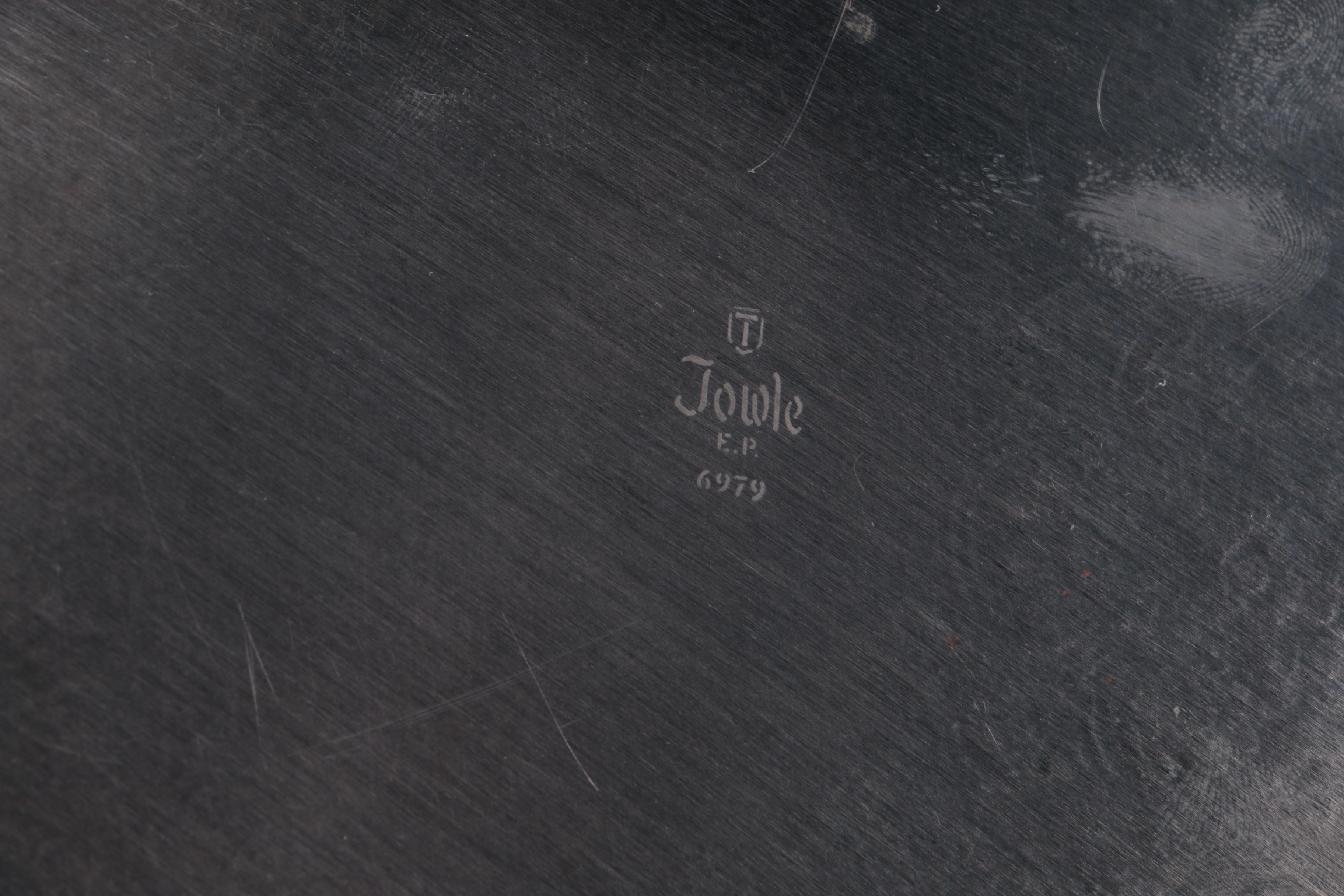 Silver Plate Serving Trays and Expanding Trivet Including Towle