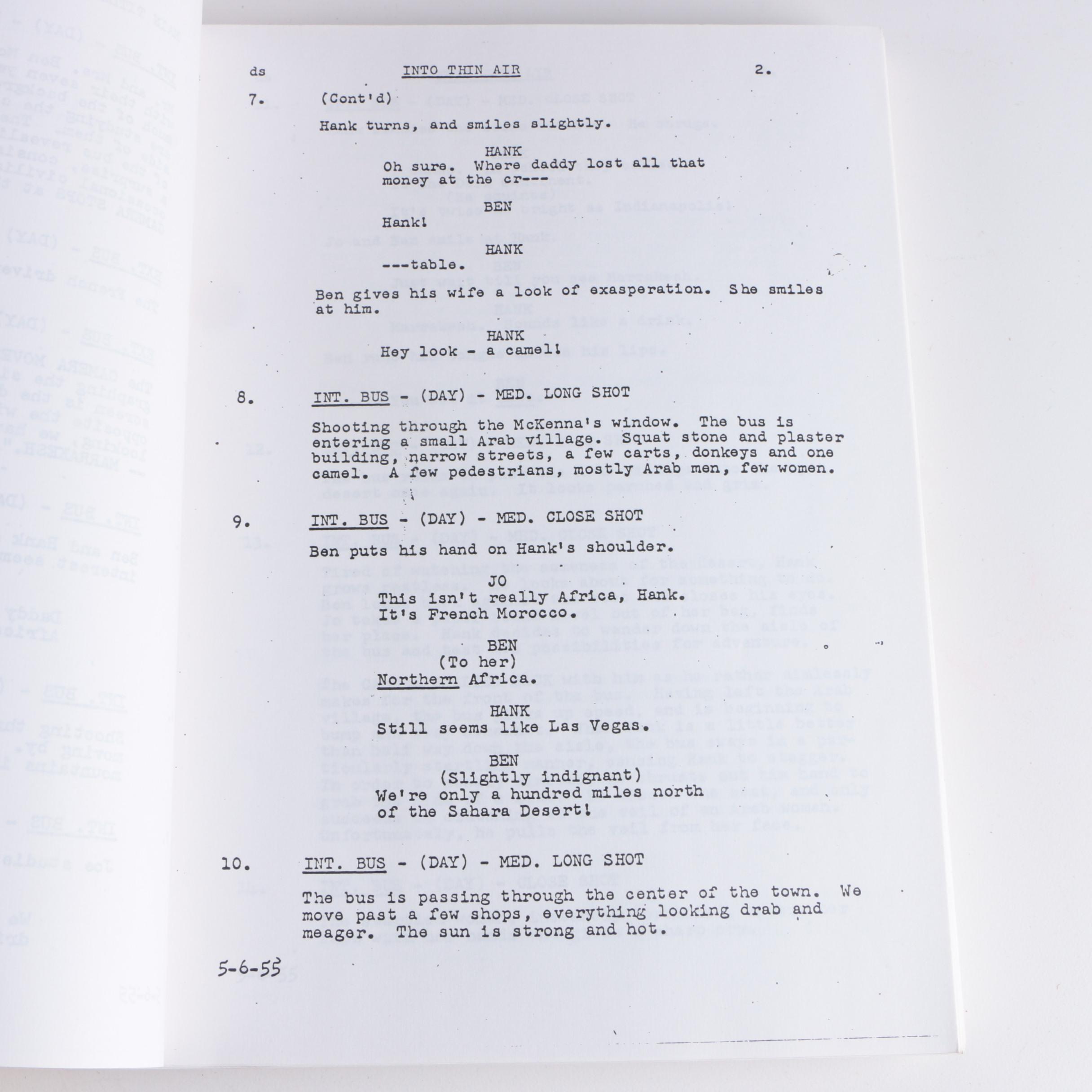 1955 "The Man Who Knew Too Much" Screenplay Final Draft