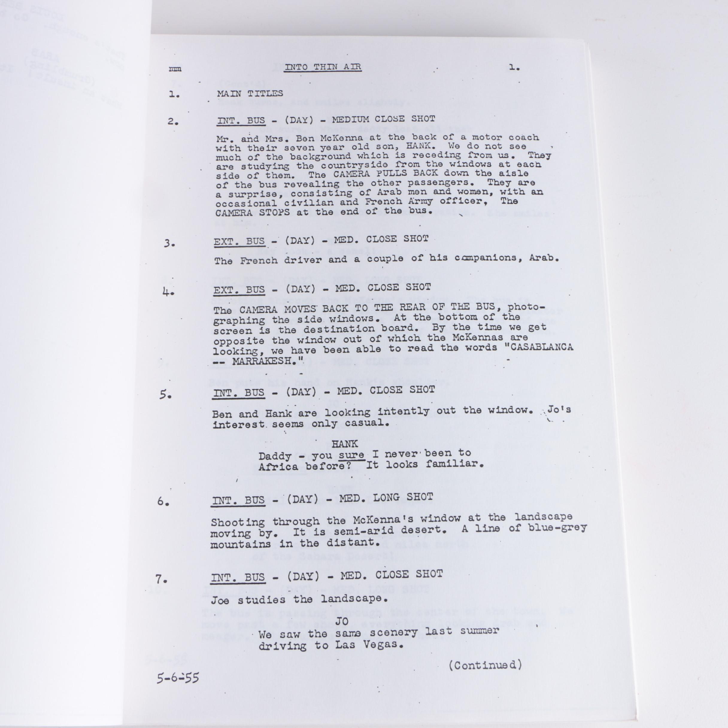 1955 "The Man Who Knew Too Much" Screenplay Final Draft