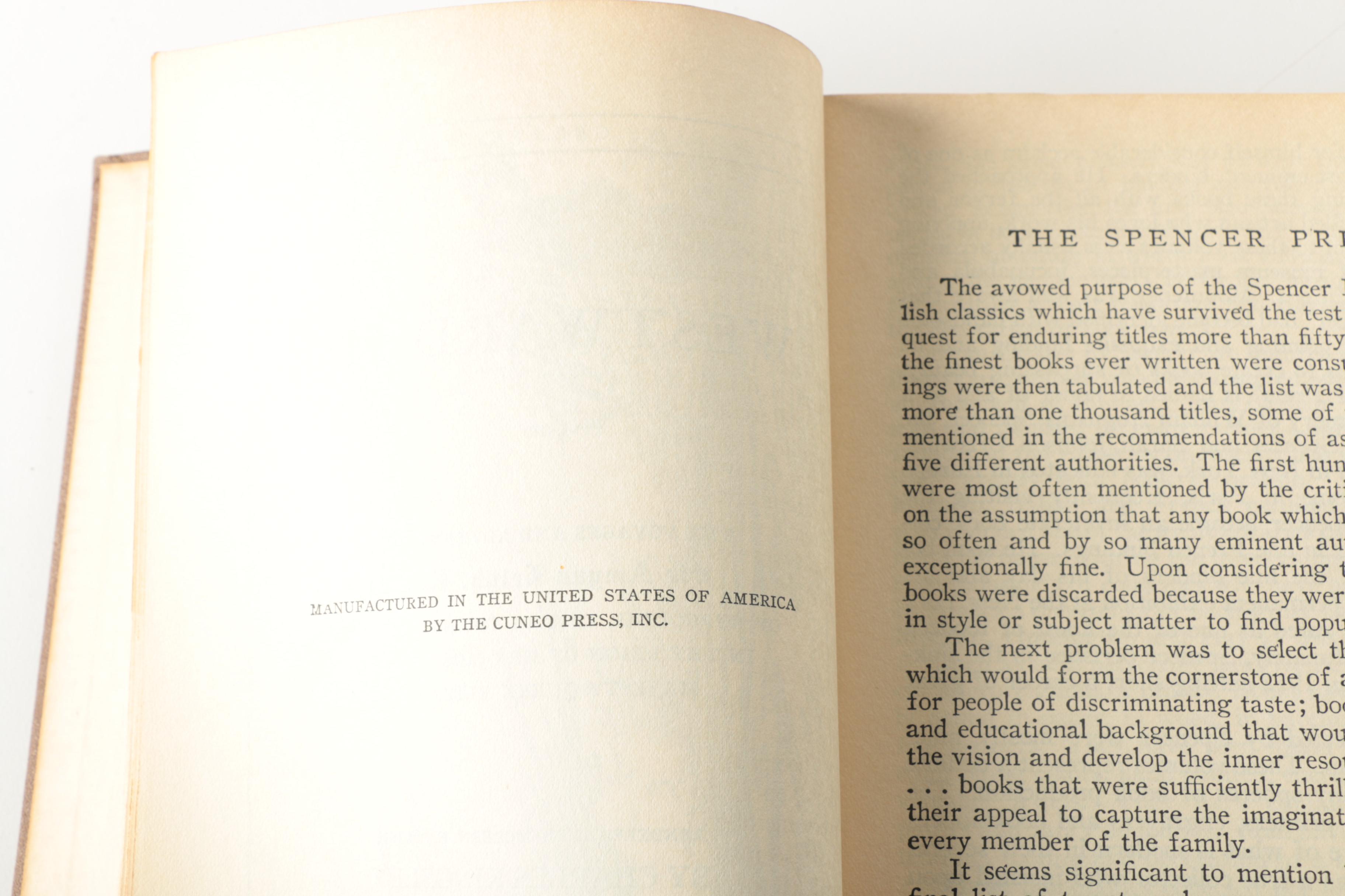 Vintage Complete Set of 1936 "World's Greatest Literature" Volumes