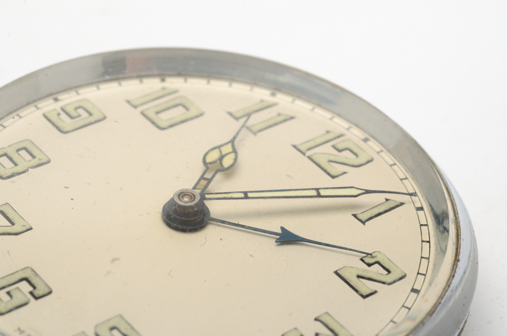 Vintage Swiss Made Brevet Travel Alarm Clock