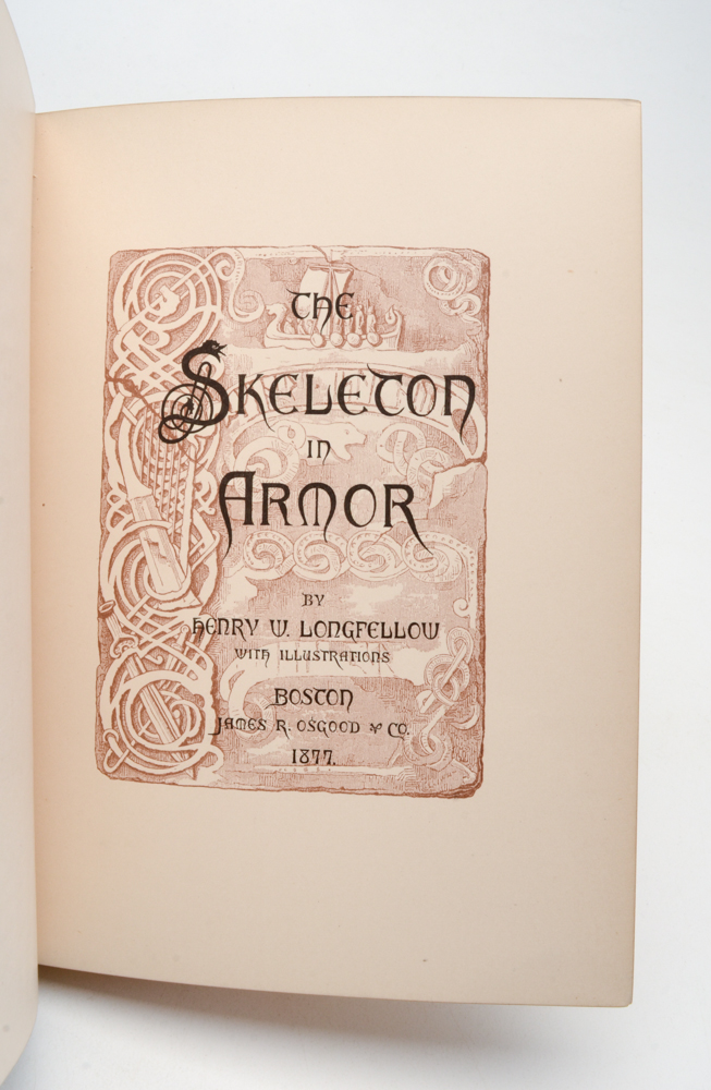1876 H.W. Longfellow "The Skeleton in Armor" in Hardcover